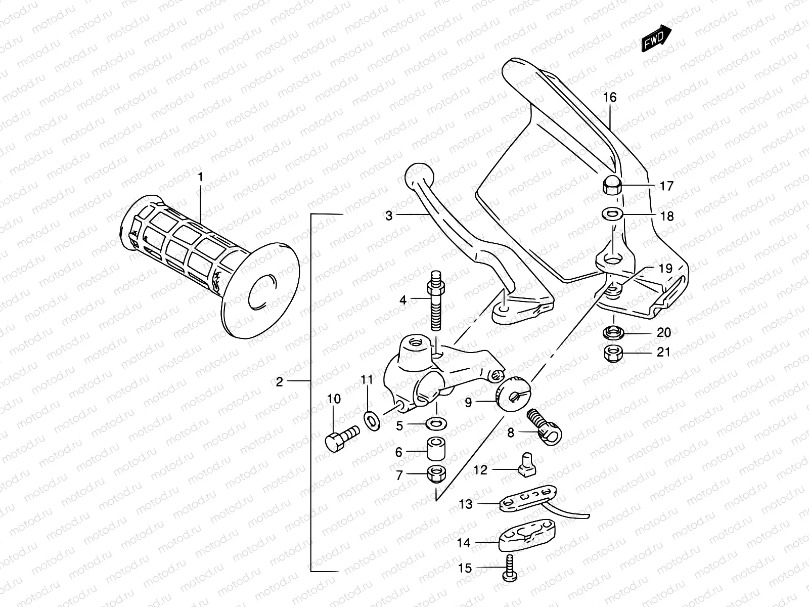 40 - LEFT HANDLE LEVER