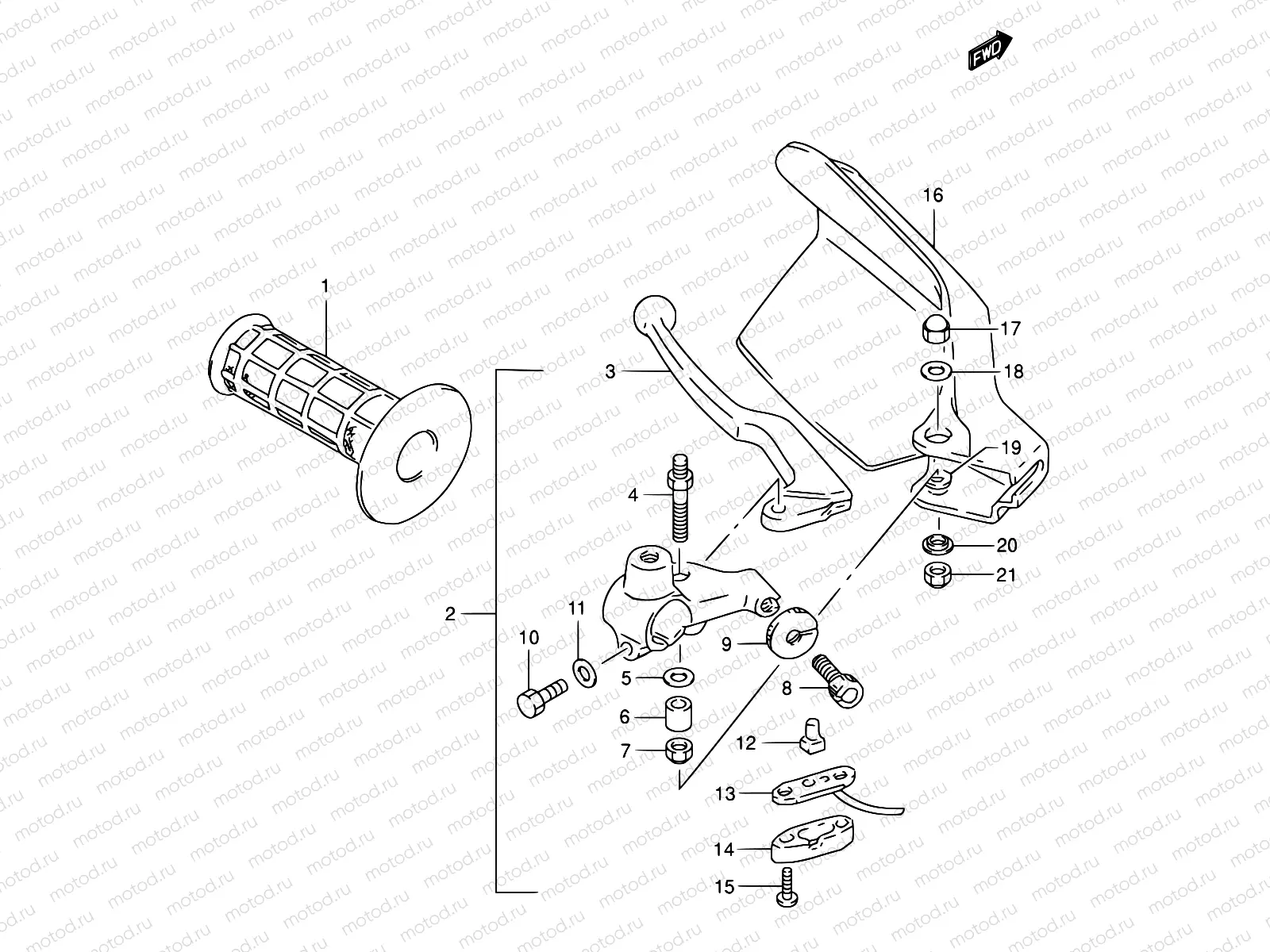 40 - LEFT HANDLE LEVER