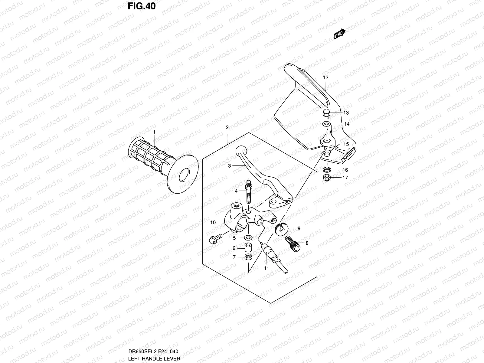 40 - LEFT HANDLE LEVER