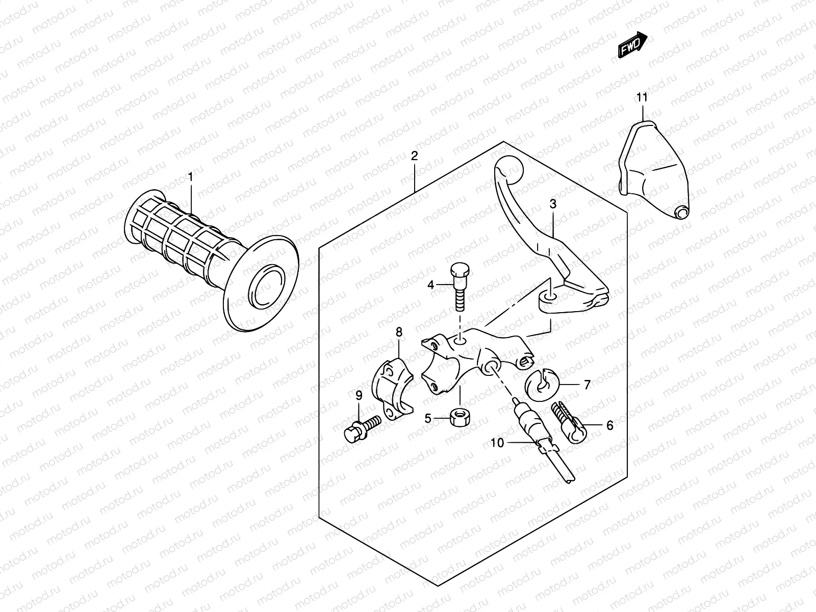 40 - LEFT HANDLE LEVER