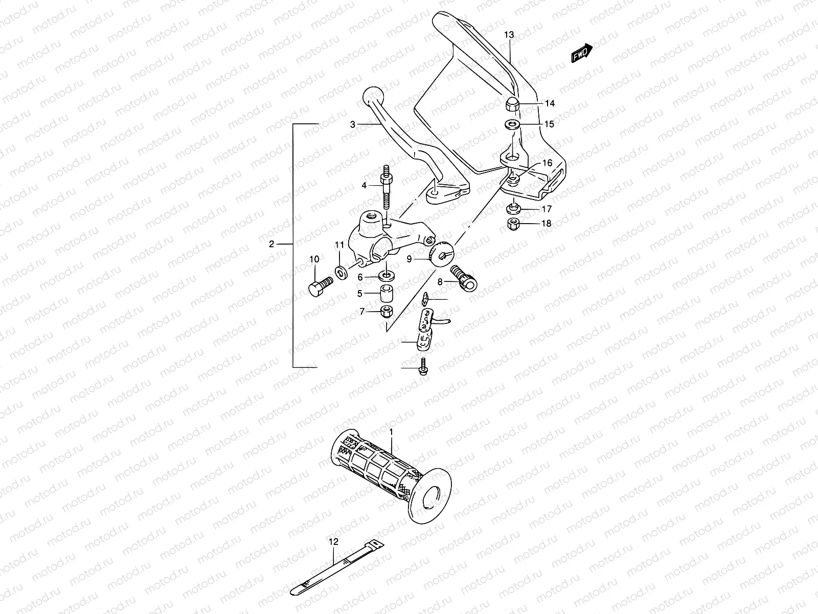40 - LEFT HANDLE LEVER