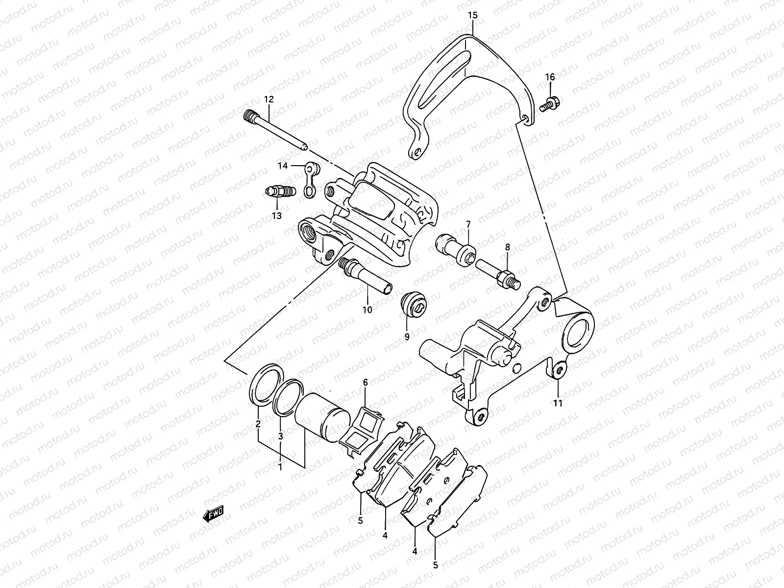40 - REAR CALIPERS (MODEL K)