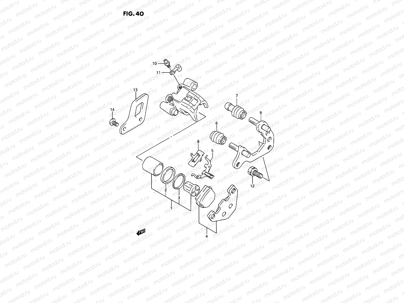 40 - REAR CALIPERS (MODEL L/M/N/P/R/S)