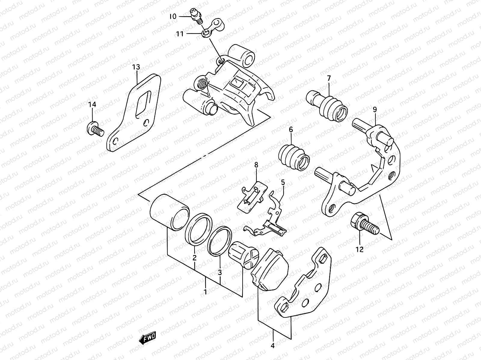 40 - REAR CALIPERS (MODEL L/M/N/P/R/S)