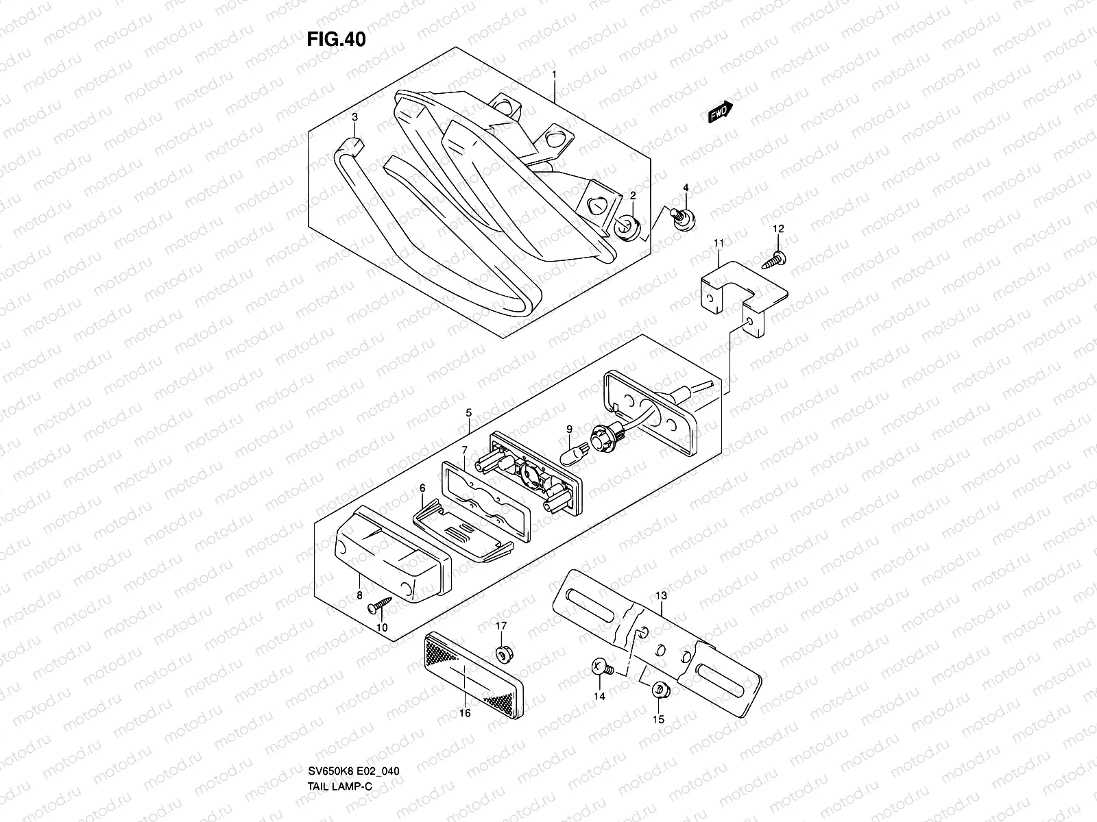 40 - REAR COMBINATION LAMP