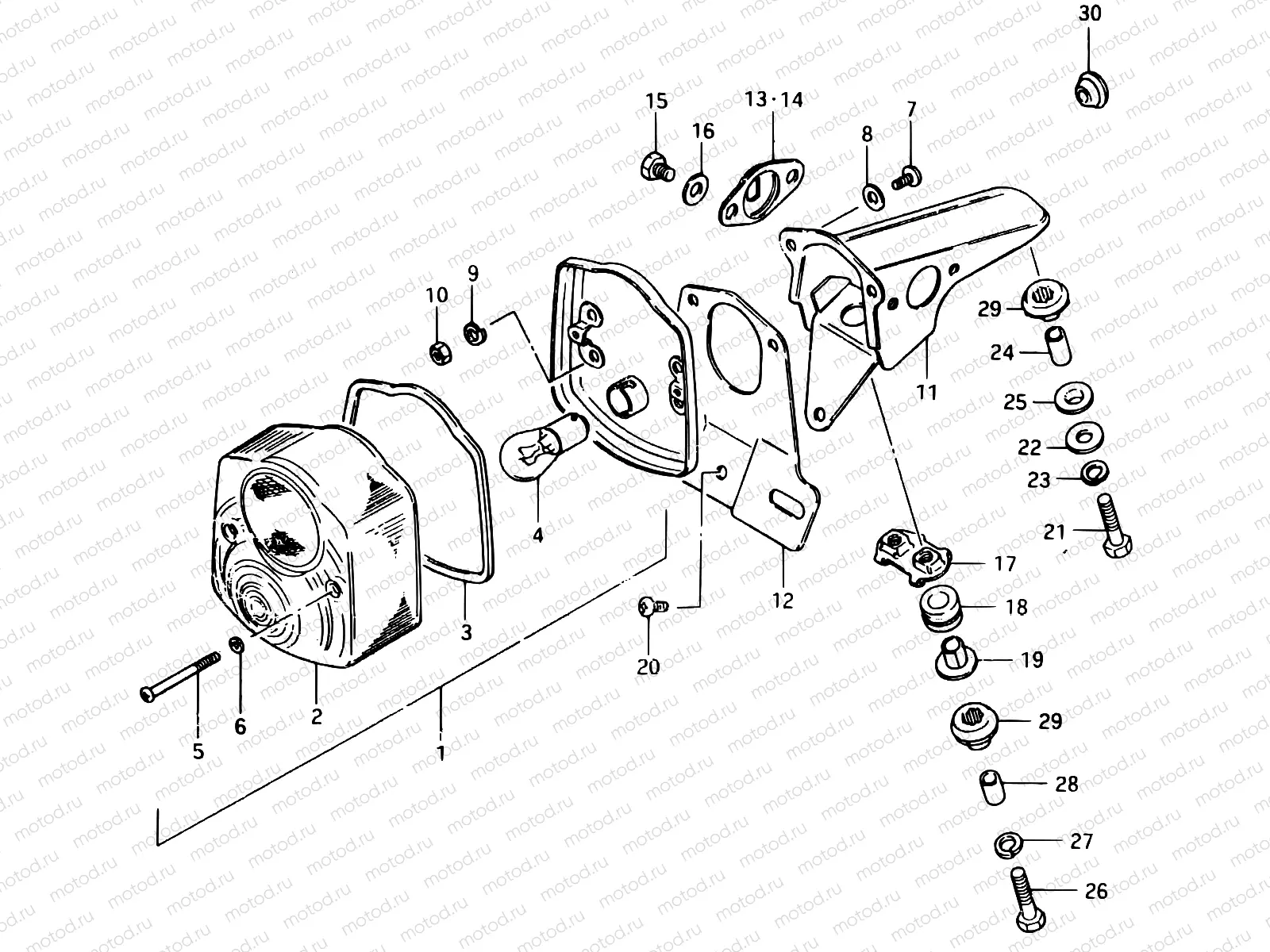 40 - REAR COMBINATION LAMP (E18 : F.NO.TS1252-333130~)