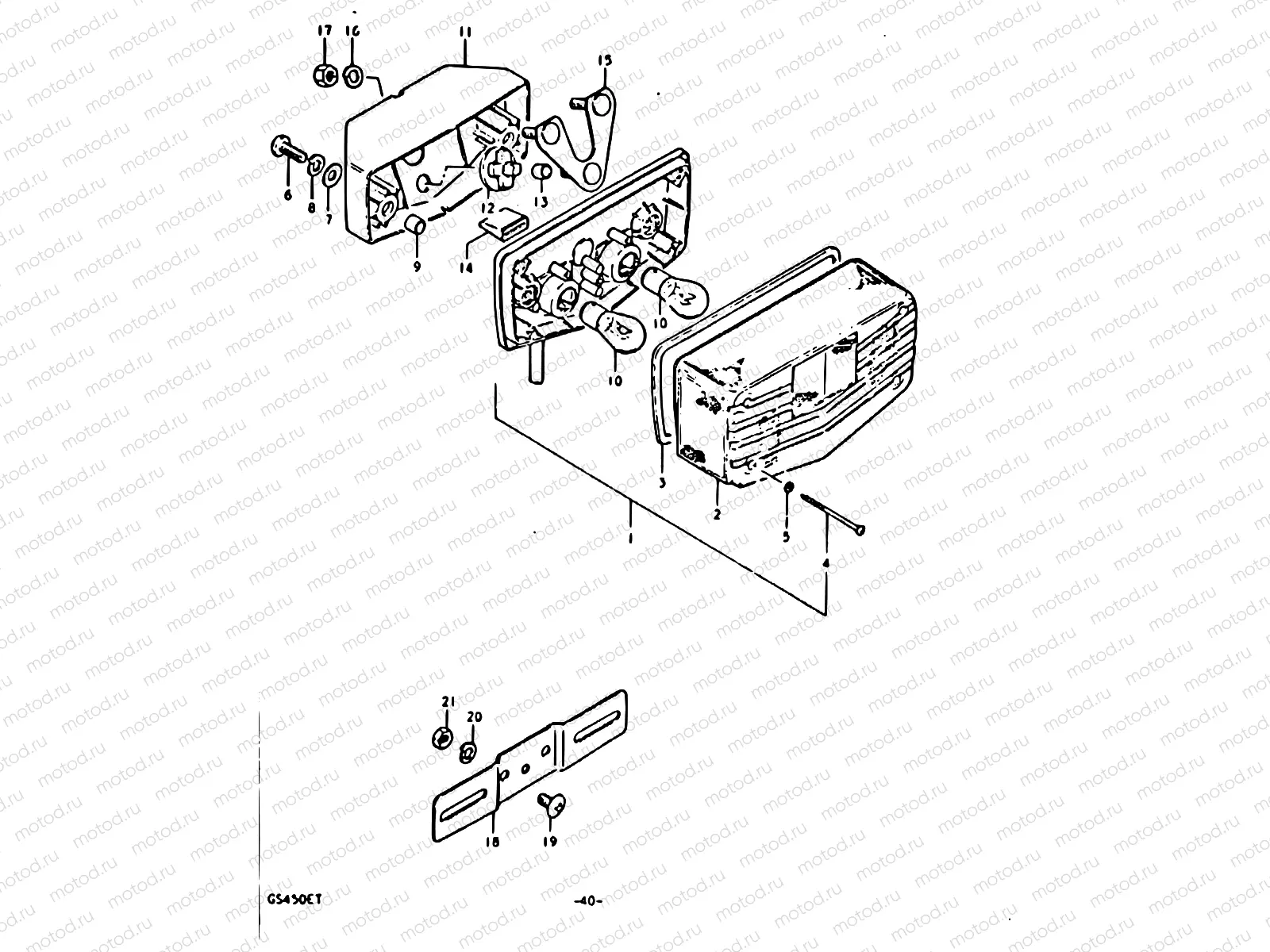 40 - REAR COMBINATION LAMP (E34)