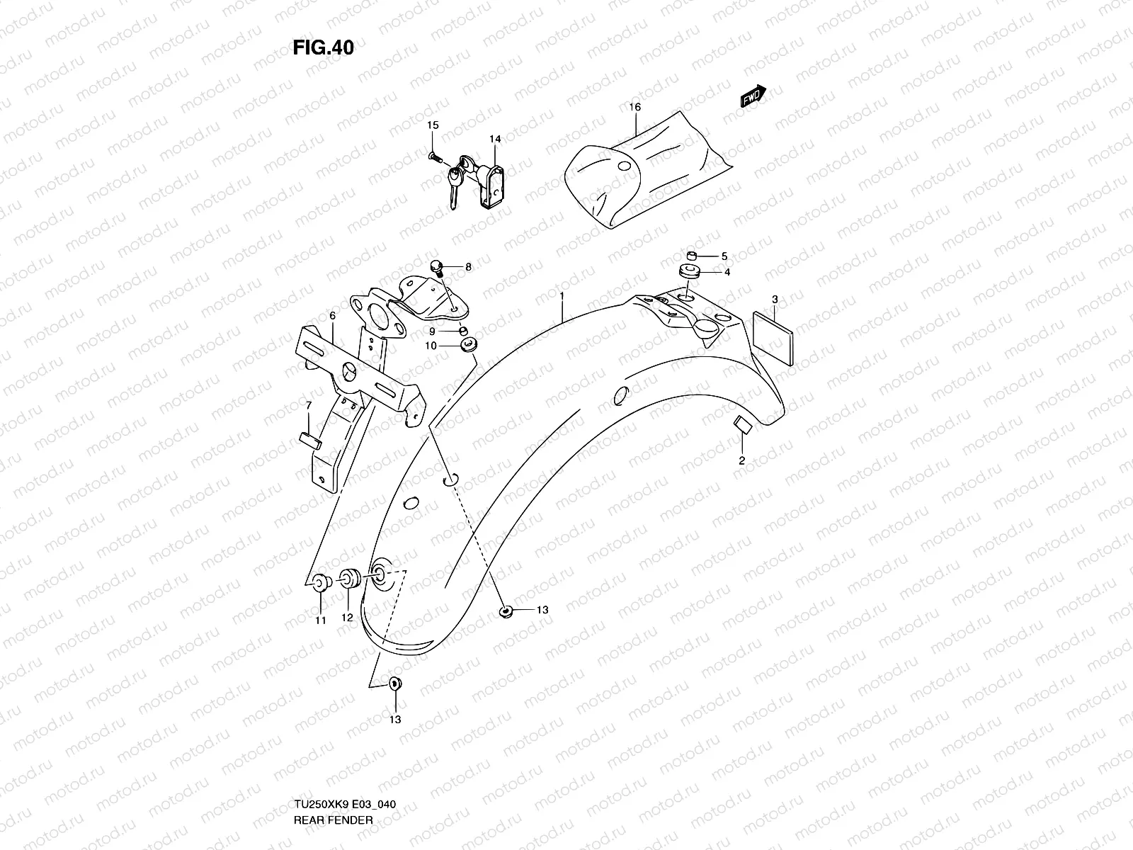 40 - REAR FENDER