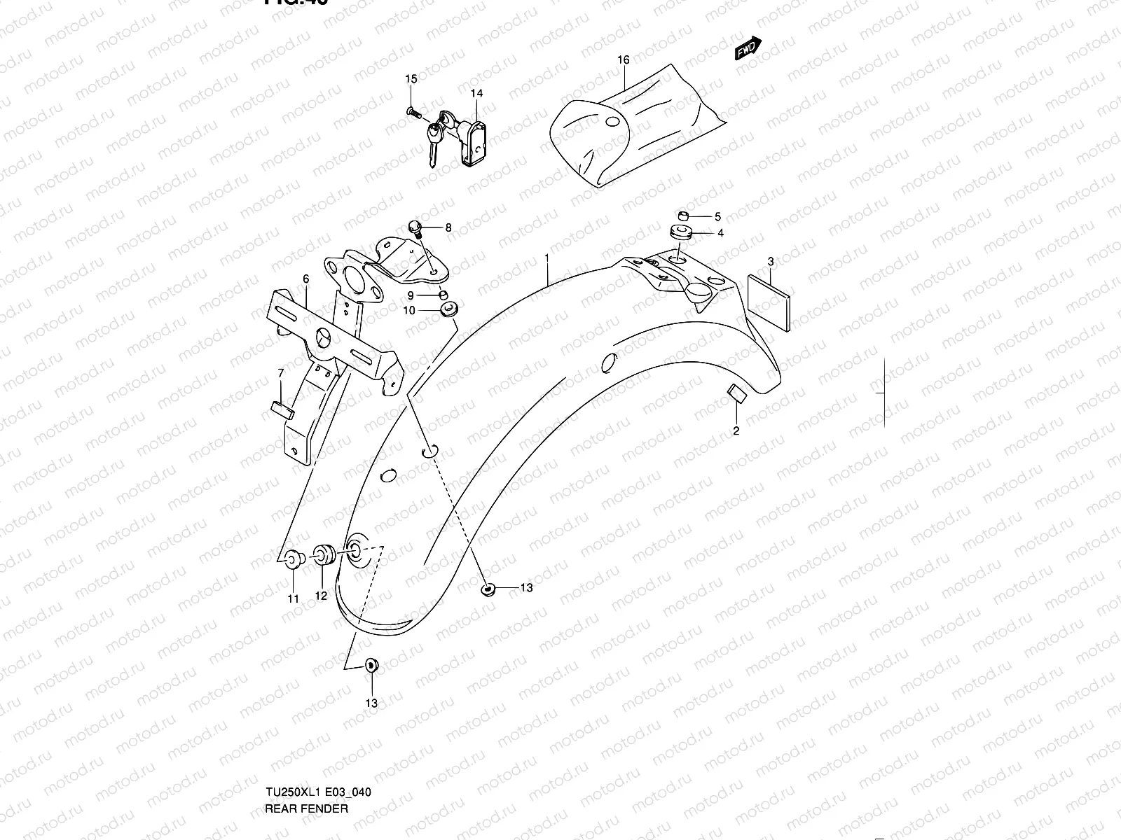 40 - REAR FENDER