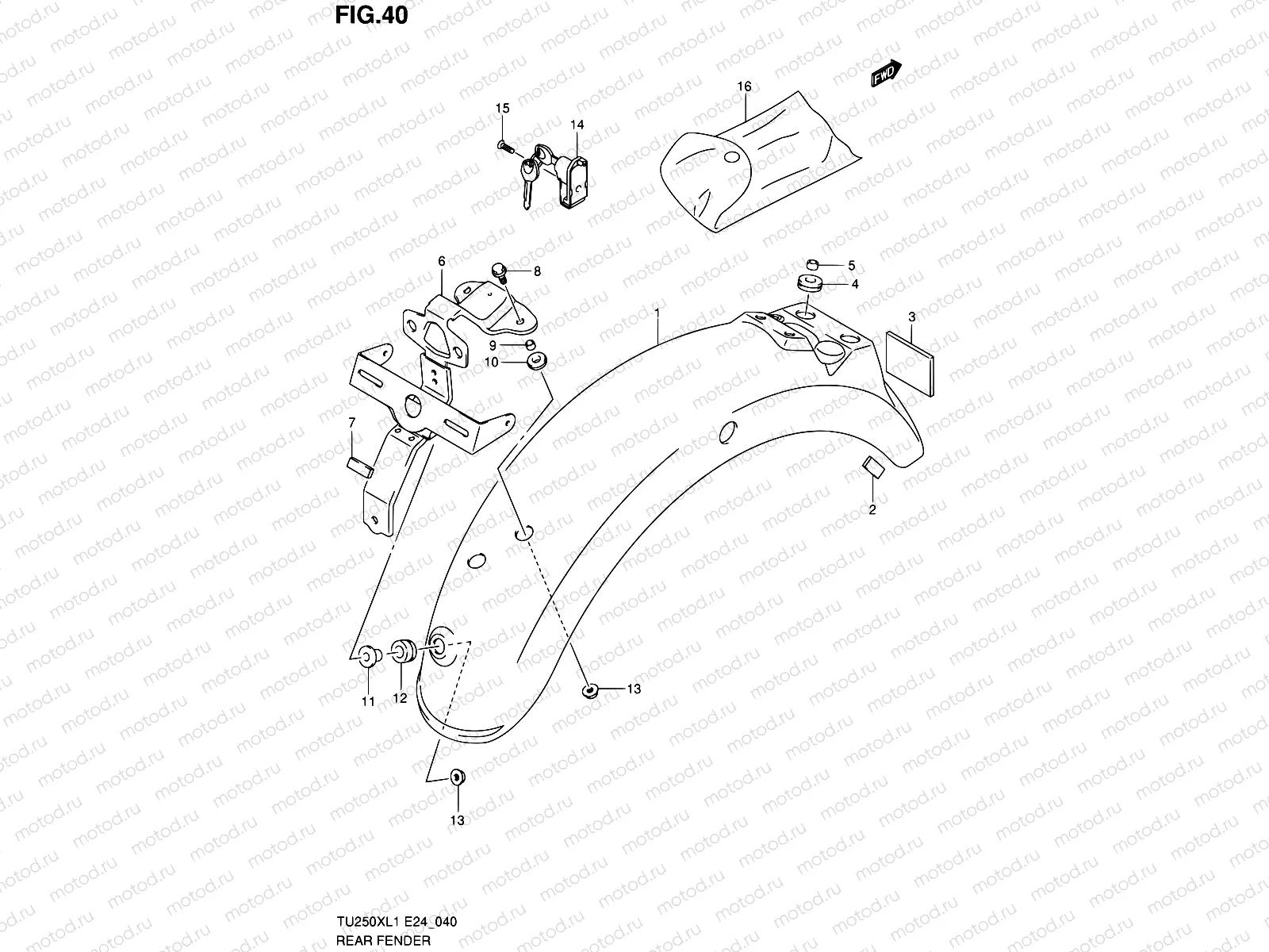 40 - REAR FENDER