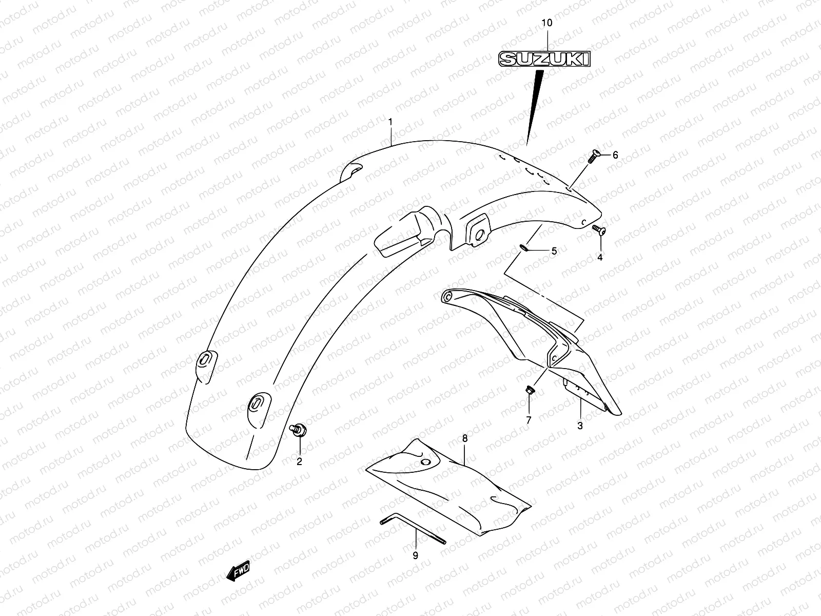 40 - REAR FENDER