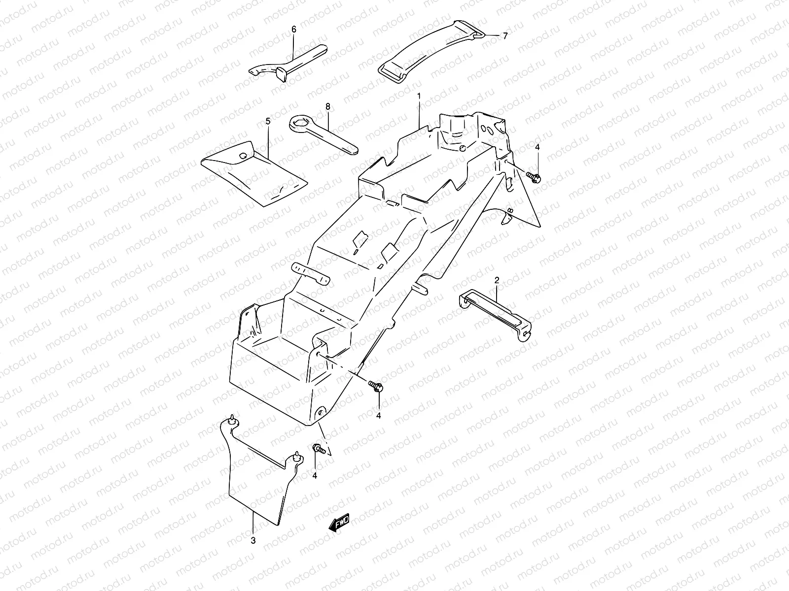 40 - REAR FENDER (GSF1200ST/SV/SW/SX/SY)