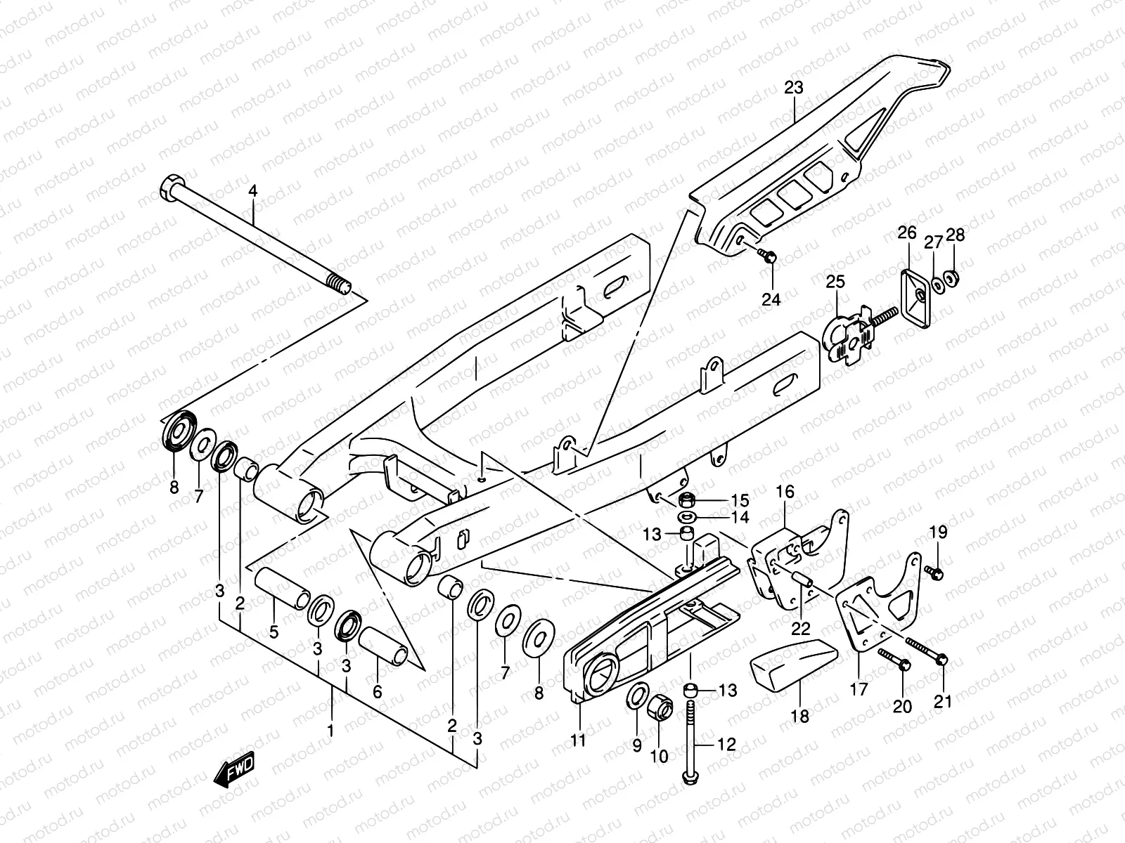 40 - REAR SWINGING ARM