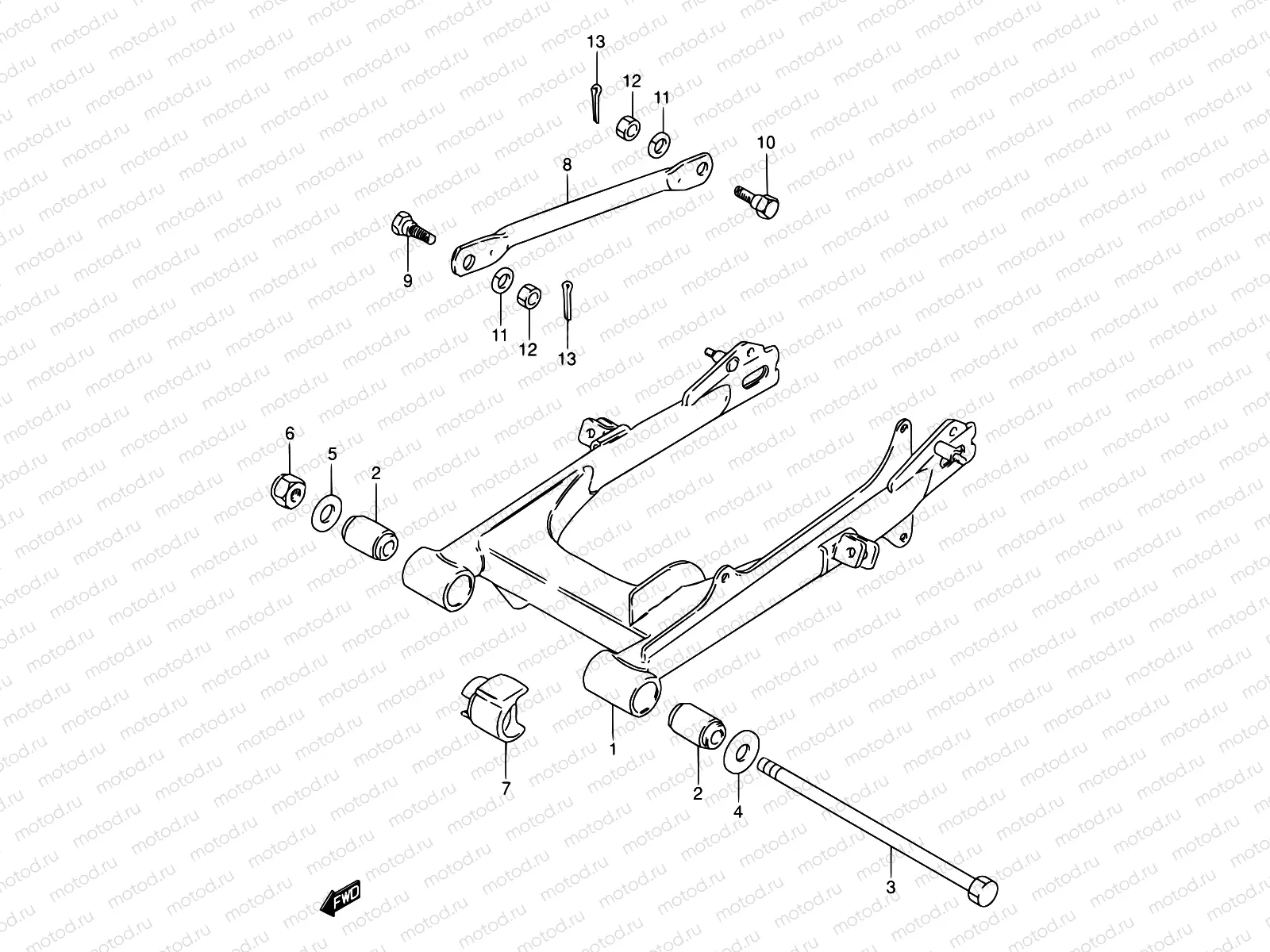 40 - REAR SWINGING ARM (P36)