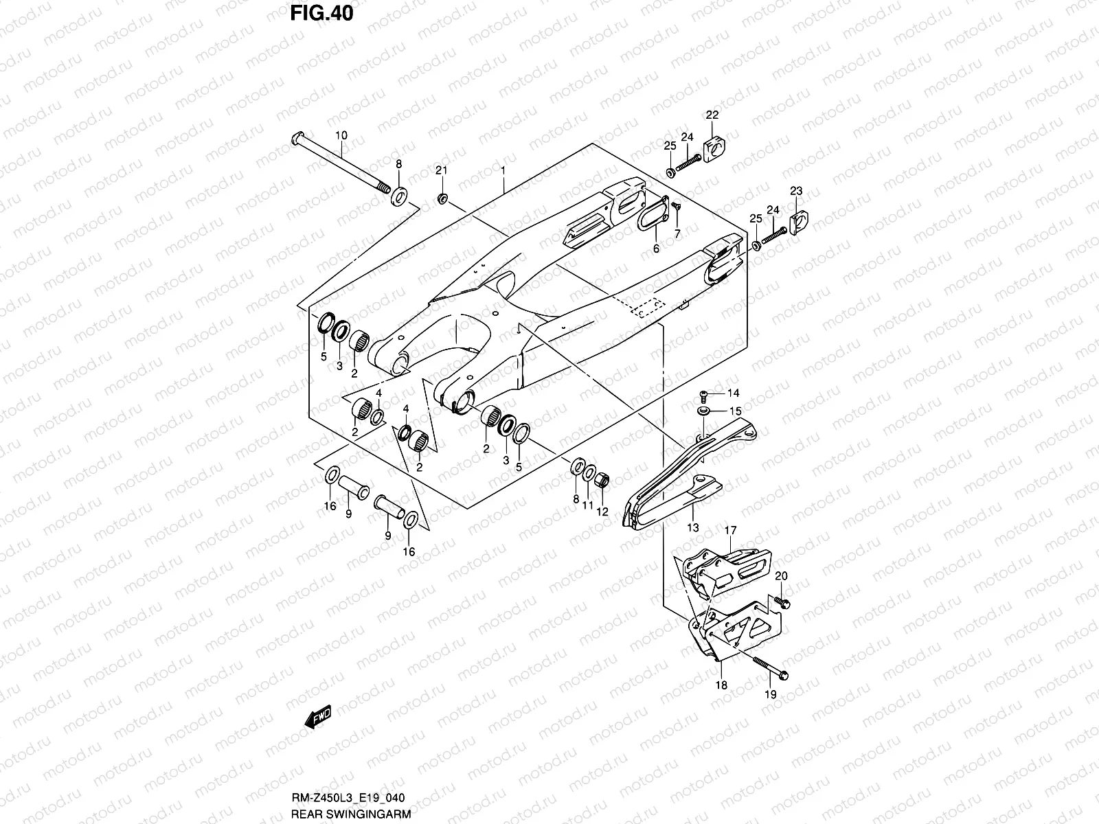 40 - REAR SWINGINGARM