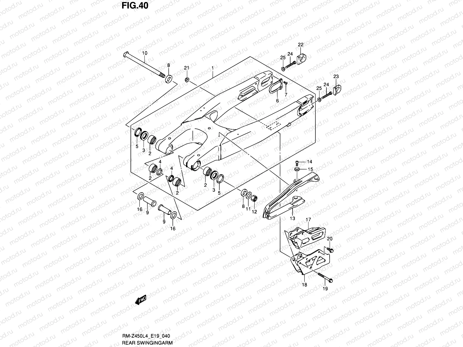 40 - REAR SWINGINGARM