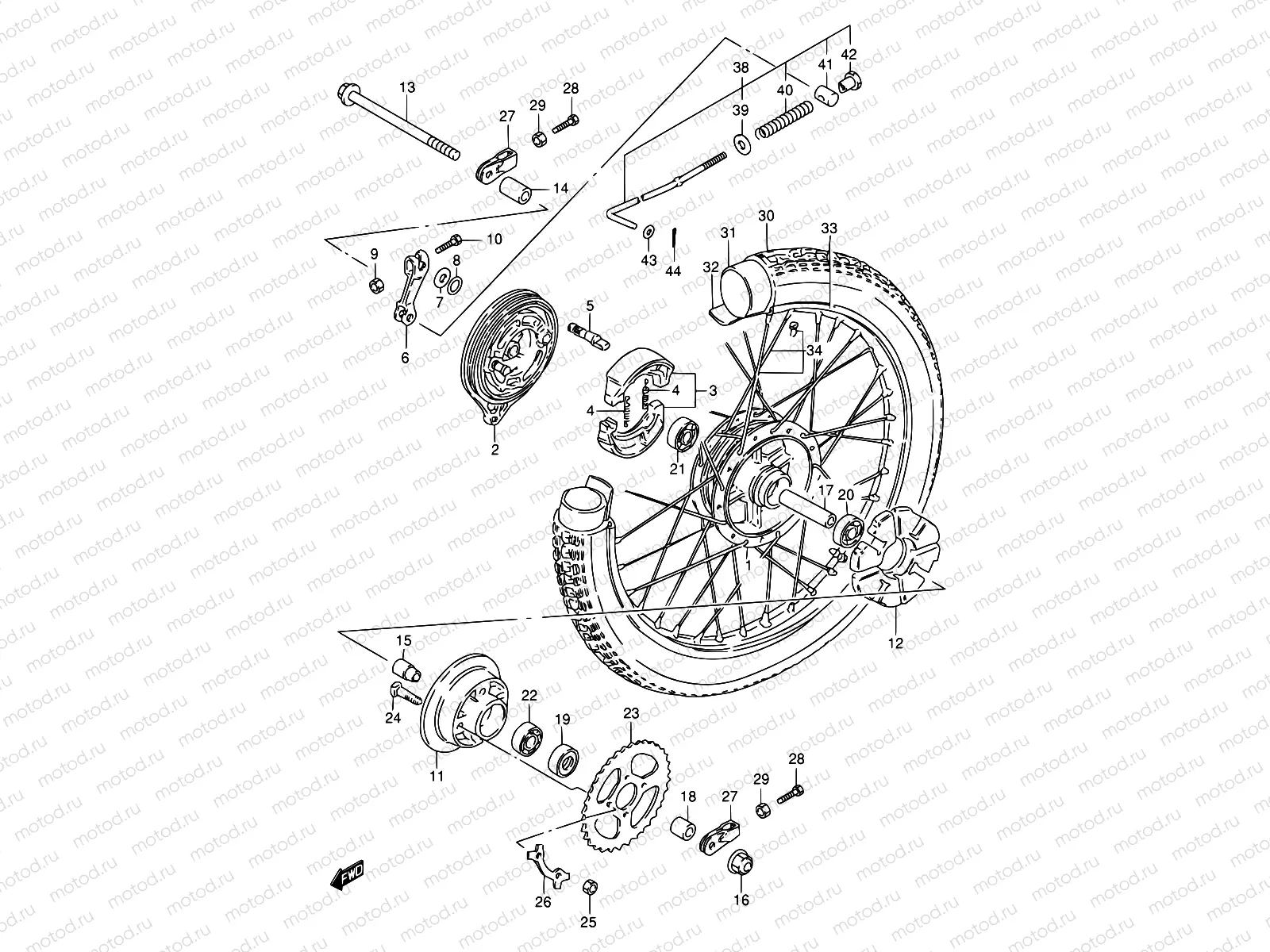 40 - REAR WHEEL (E71,E94,P09,P94)