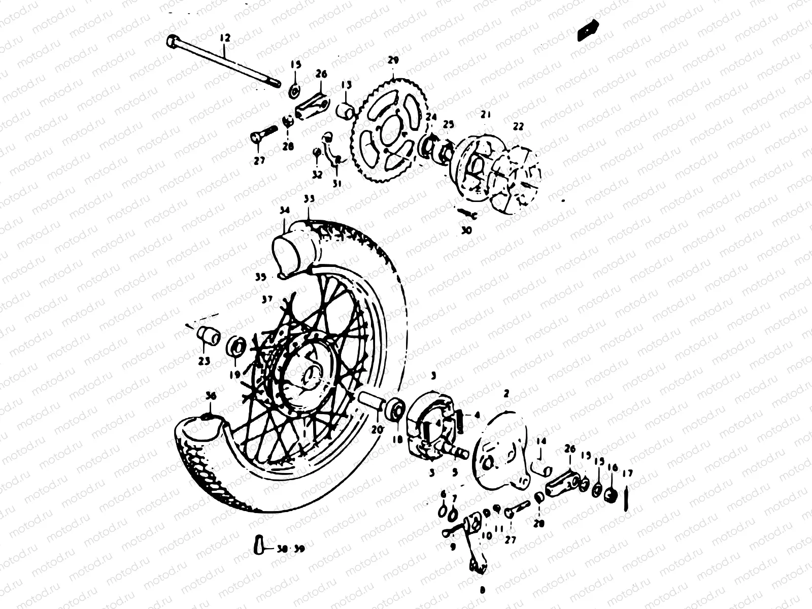 40 - REAR WHEEL (GT200N)