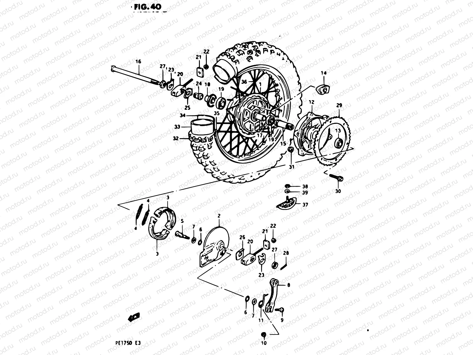 40 - REAR WHEEL MODEL D
