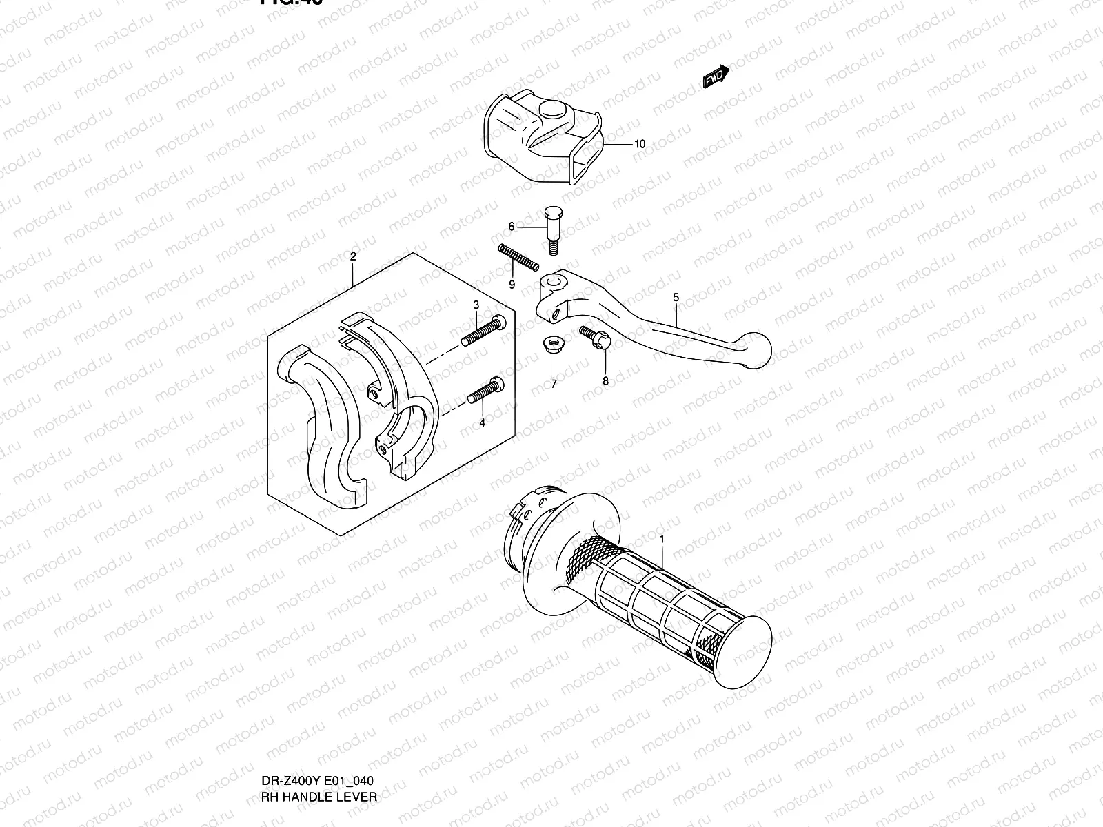 40 - RH HANDLE LEVER (WITH OUT E24)