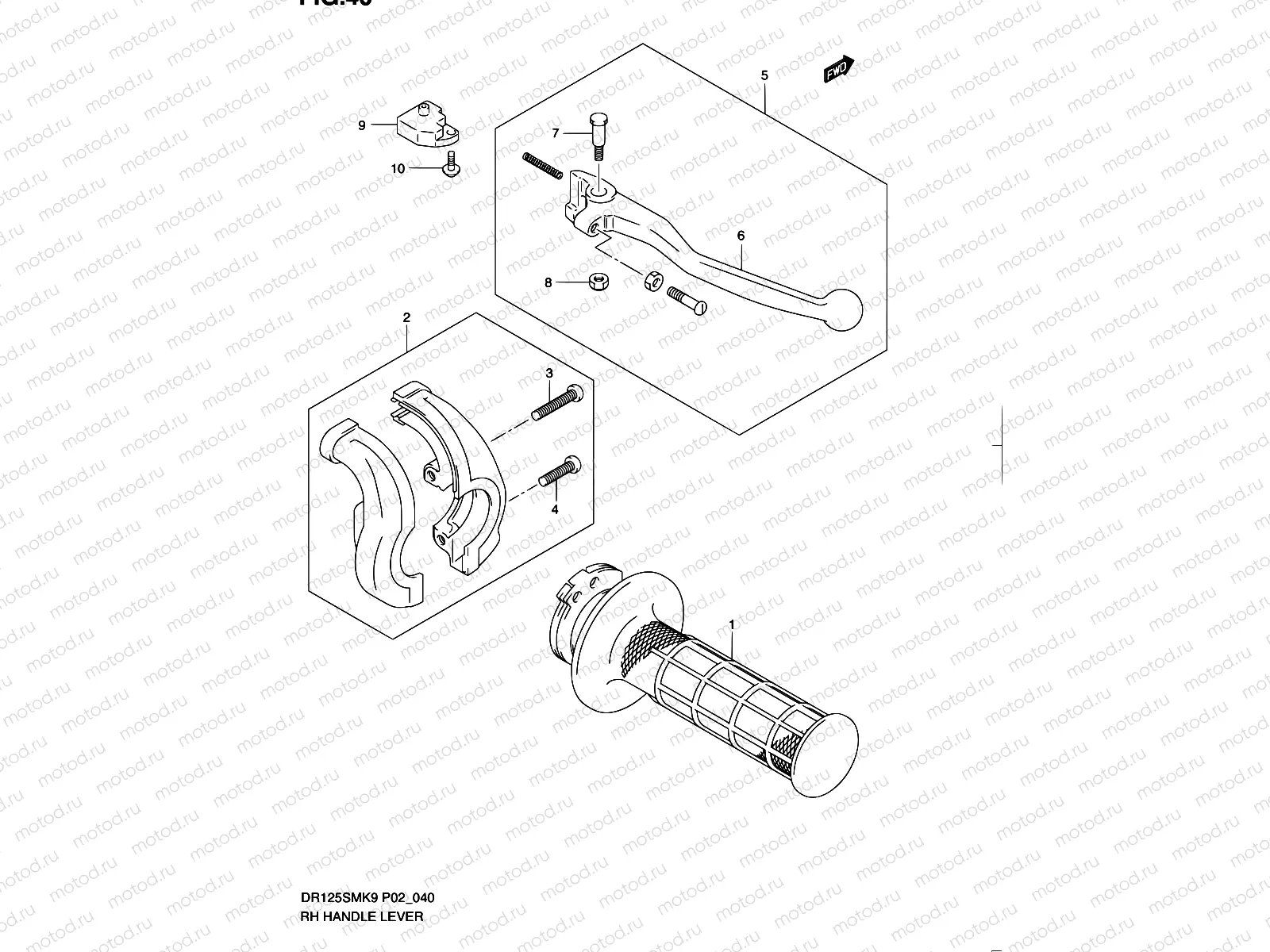 40 - RIGHT HANDLE LEVER