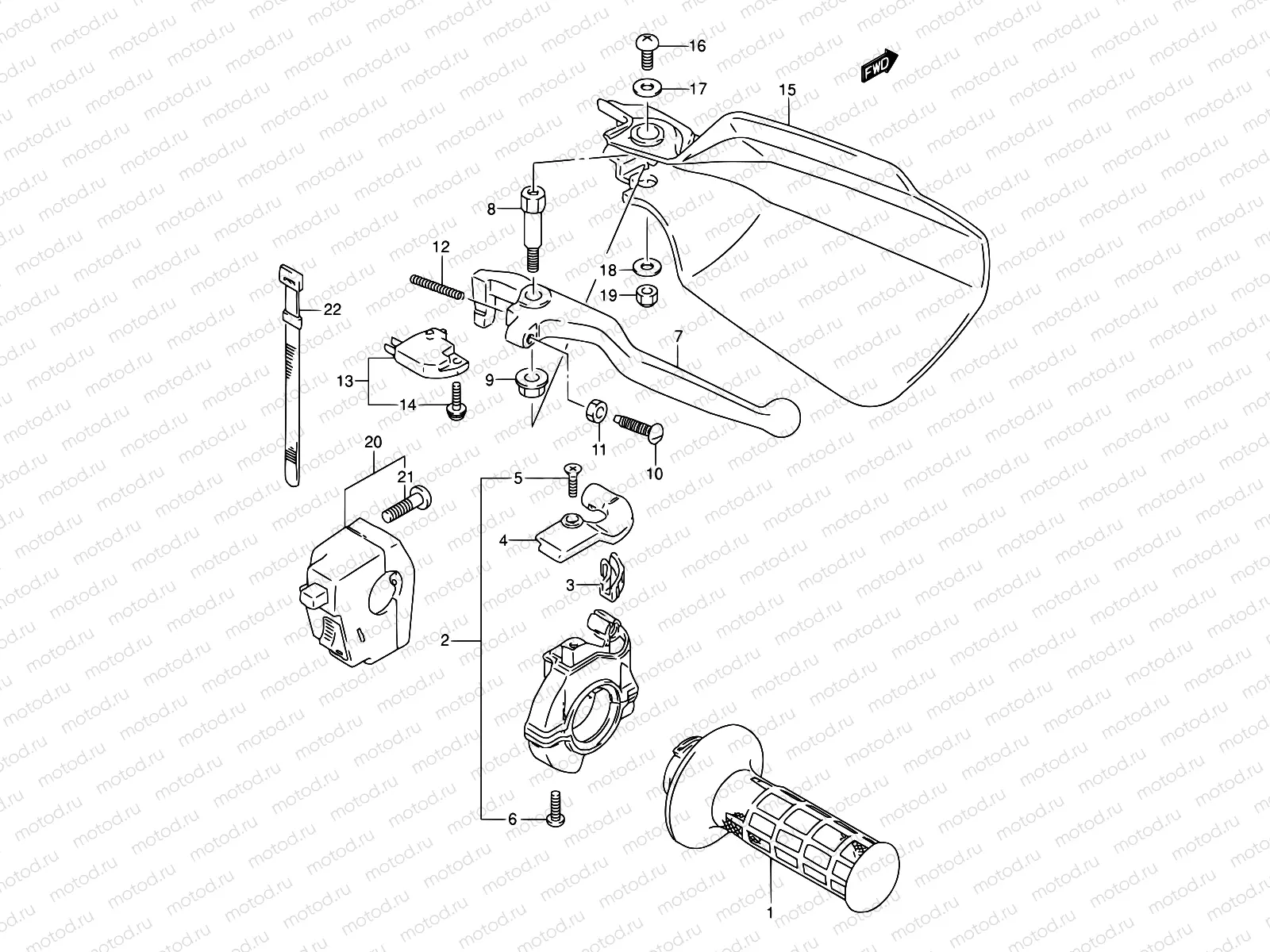 40 - RIGHT HANDLE SWITCH (MODEL L/M,MODEL N/P/R E24)
