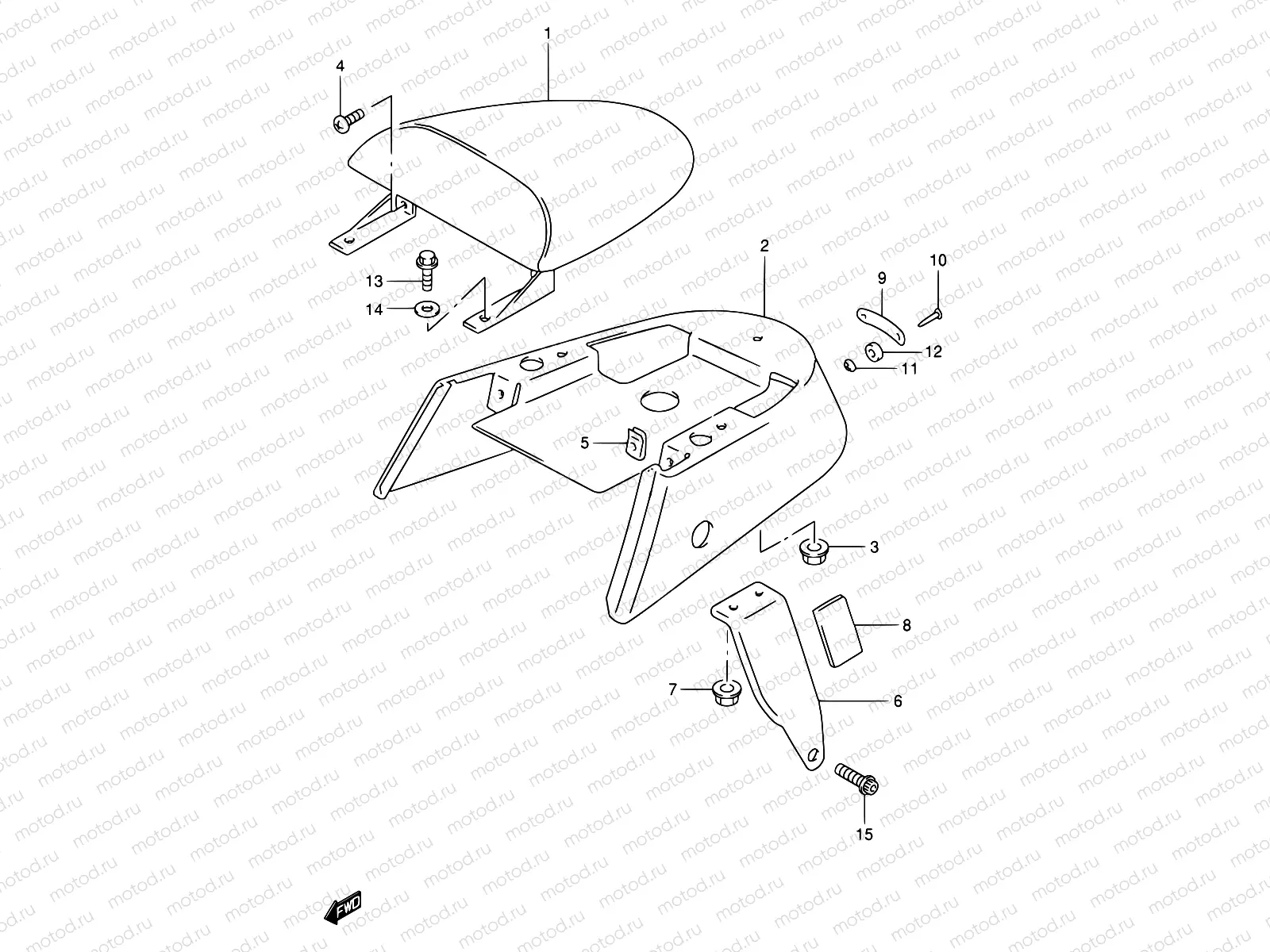 40 - SEAT TAIL COVER (MODEL V/W/X/Y)