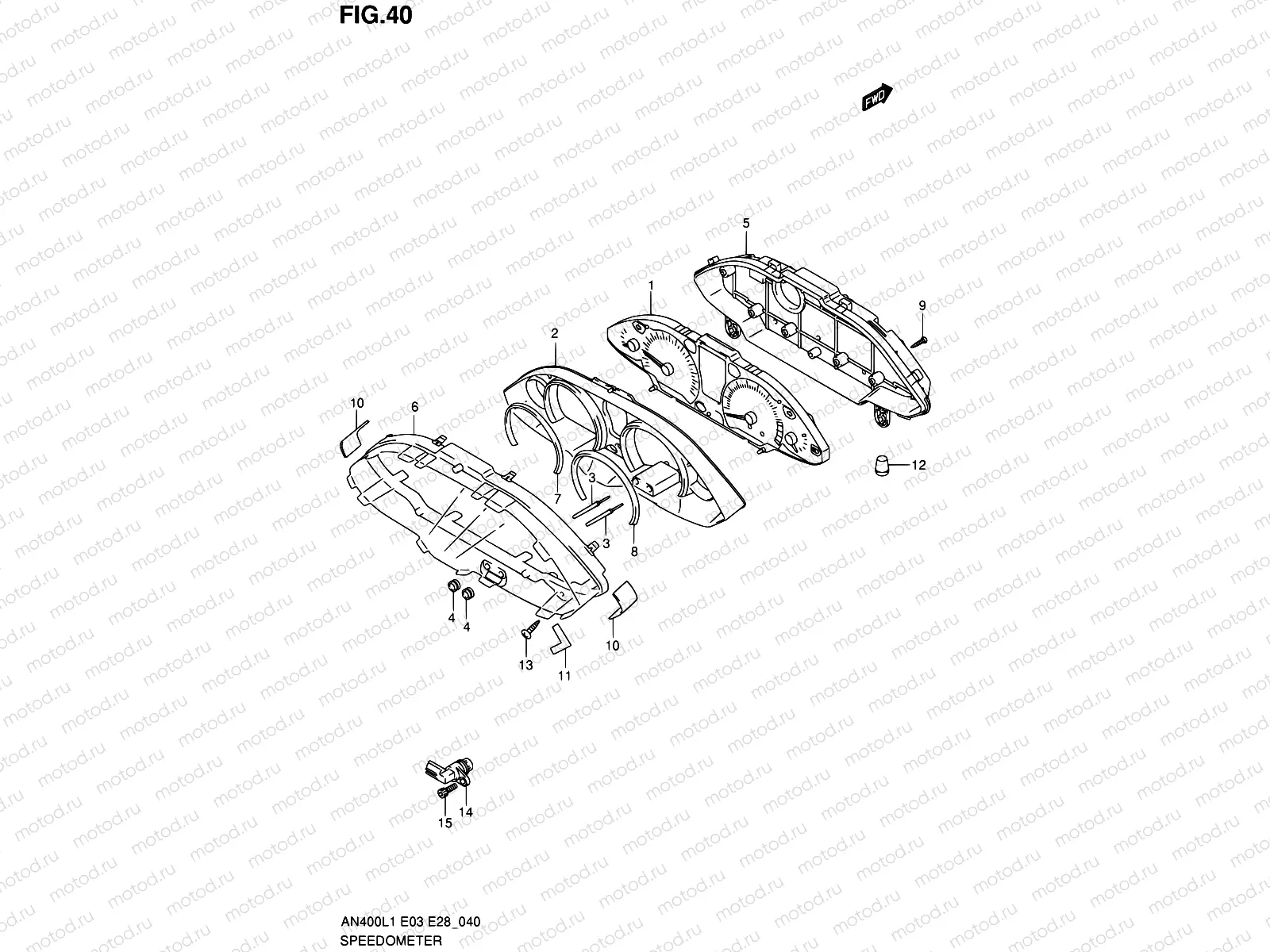 40 - SPEEDOMETER (AN400AL1 E33)