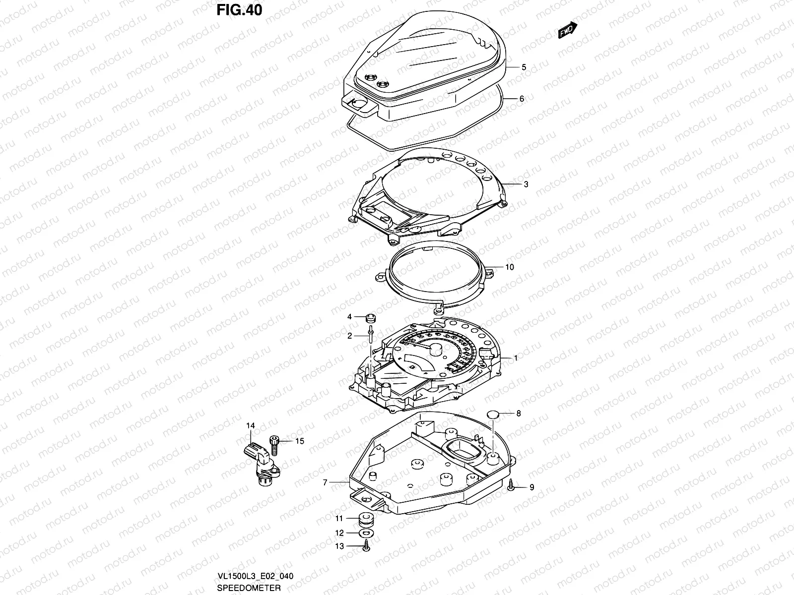 40 - SPEEDOMETER (VL1500L3 E02)