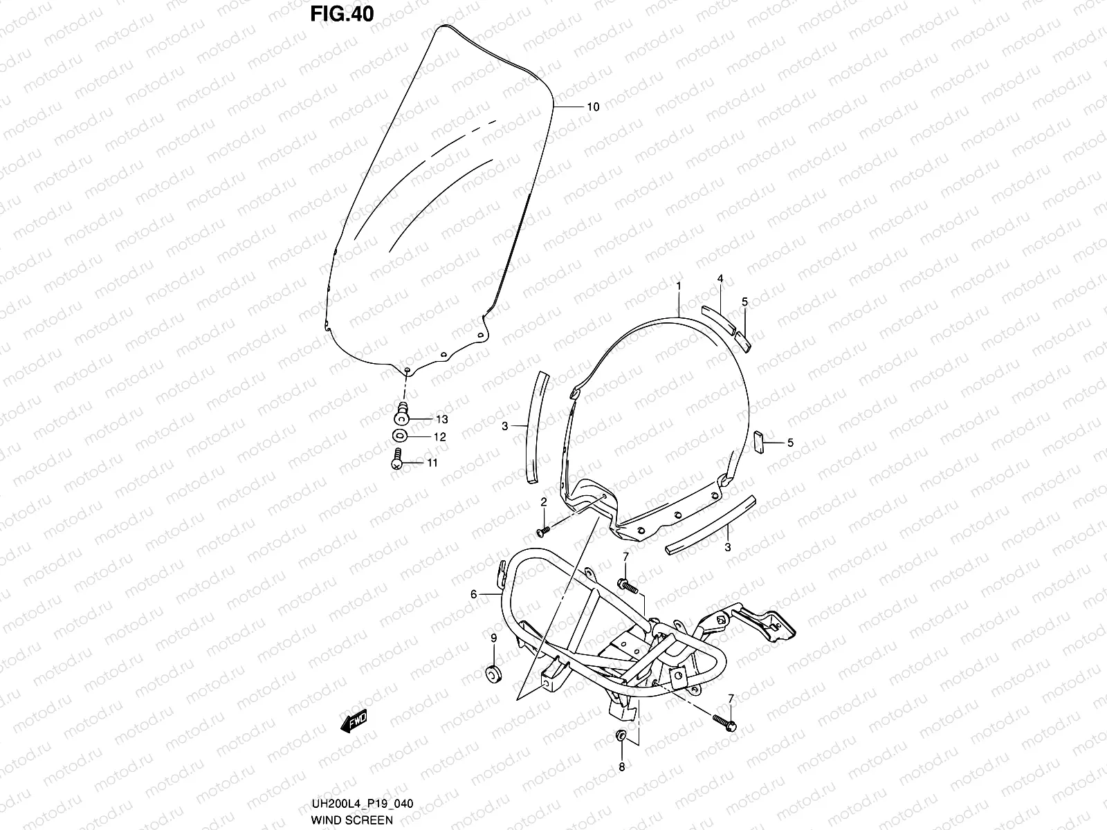 40 - WIND SCREEN (UH200AL4 P19)