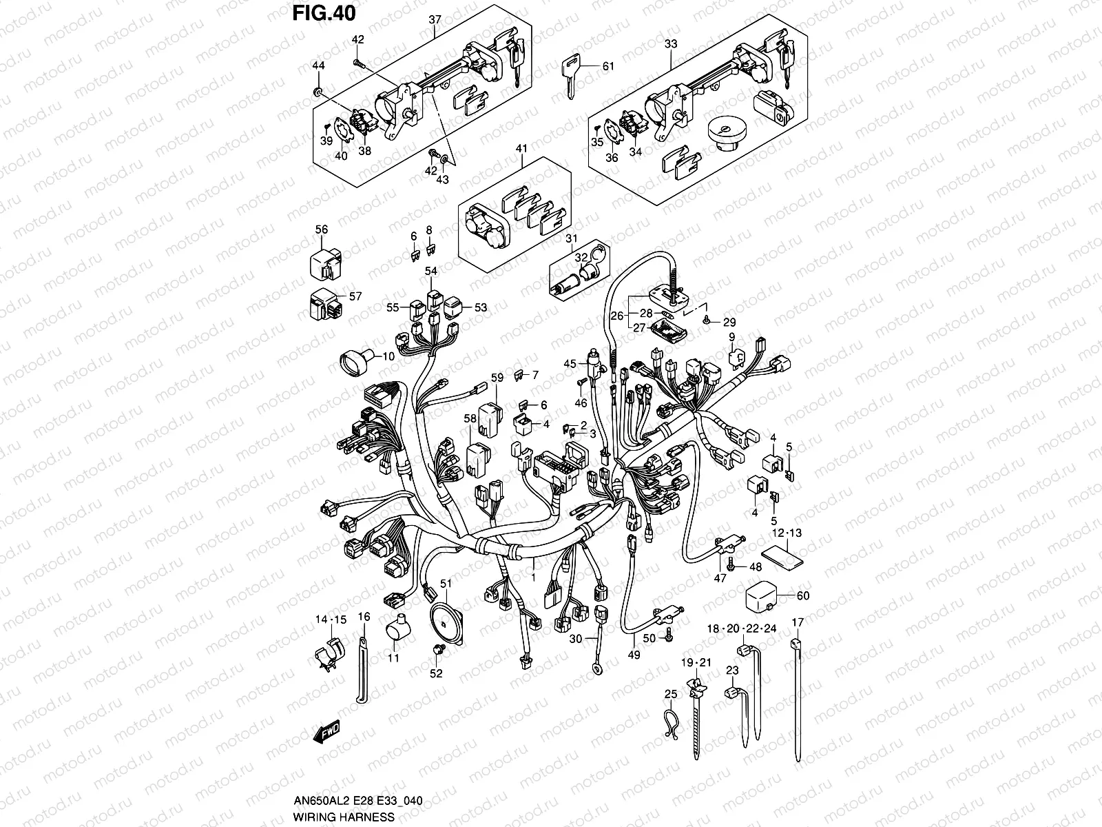 40 - WIRING HARNESS (AN650AL2 E33)