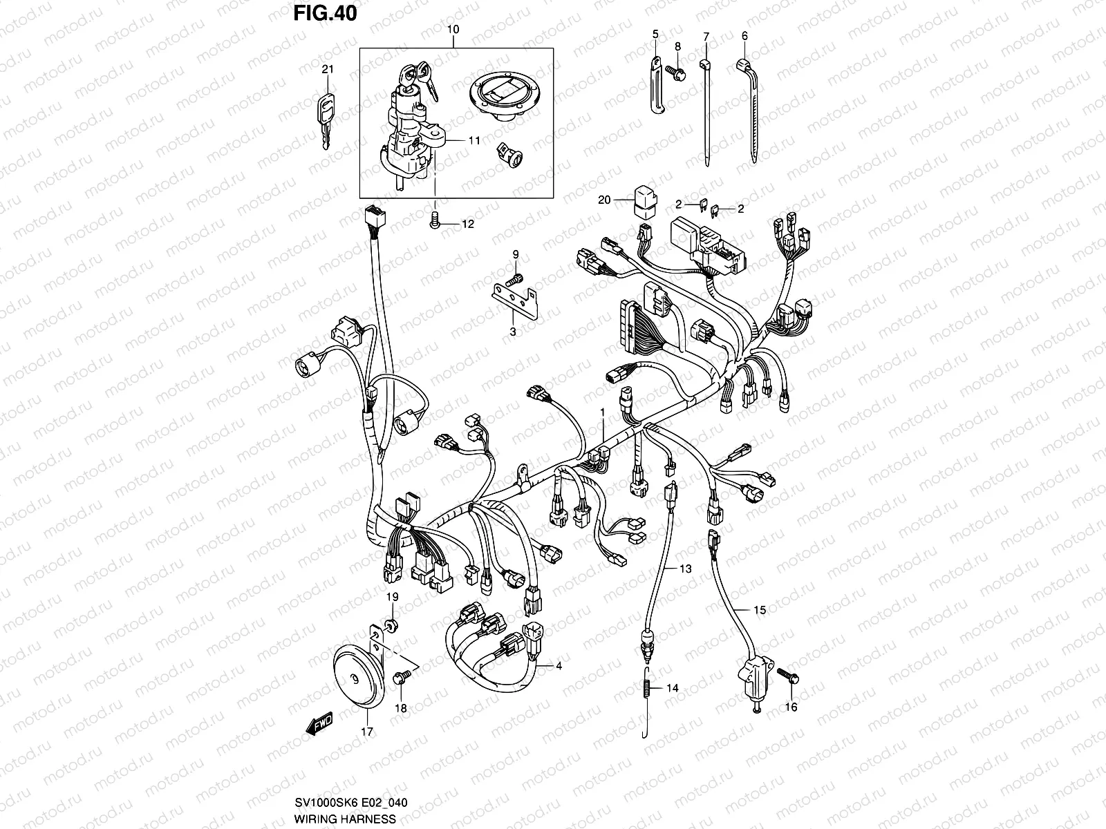 40 - WIRING HARNESS (SV1000/U1/U2)