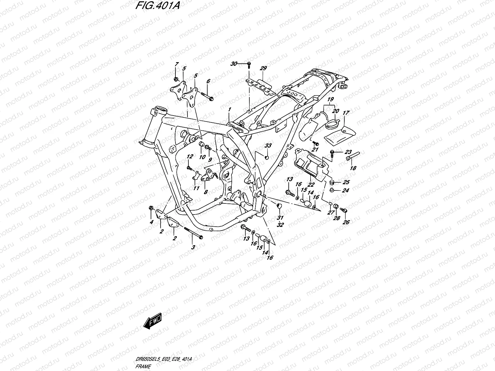 401A - FRAME (DR650SEL5 E03)