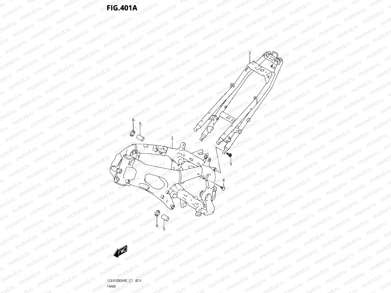401A - FRAME (GSX-R1000A)