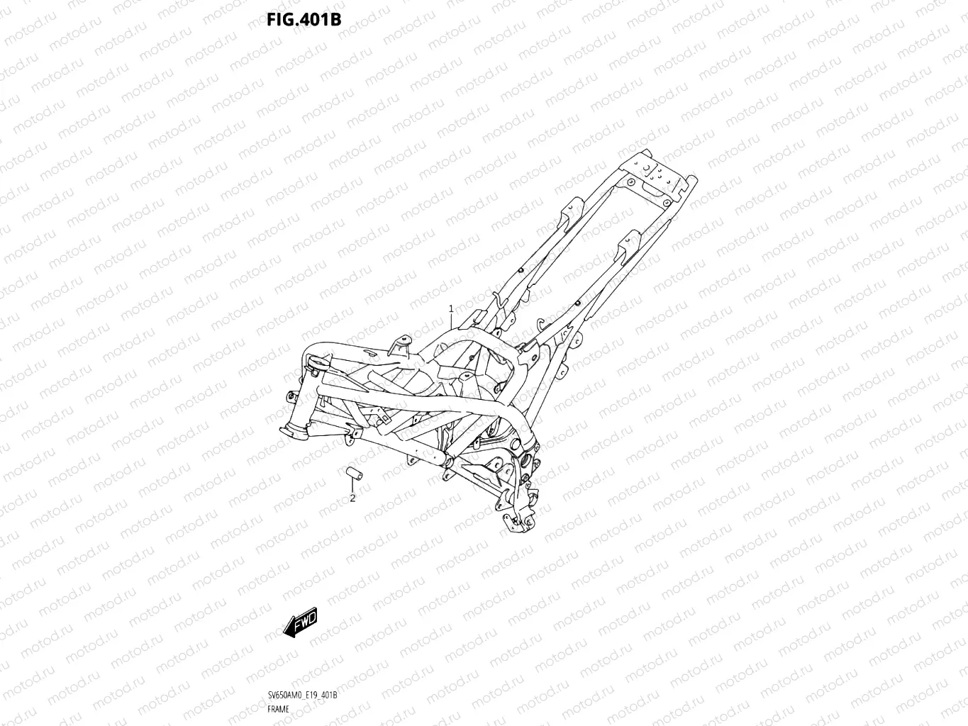 401B - FRAME (SV650XA,SV650XAU)