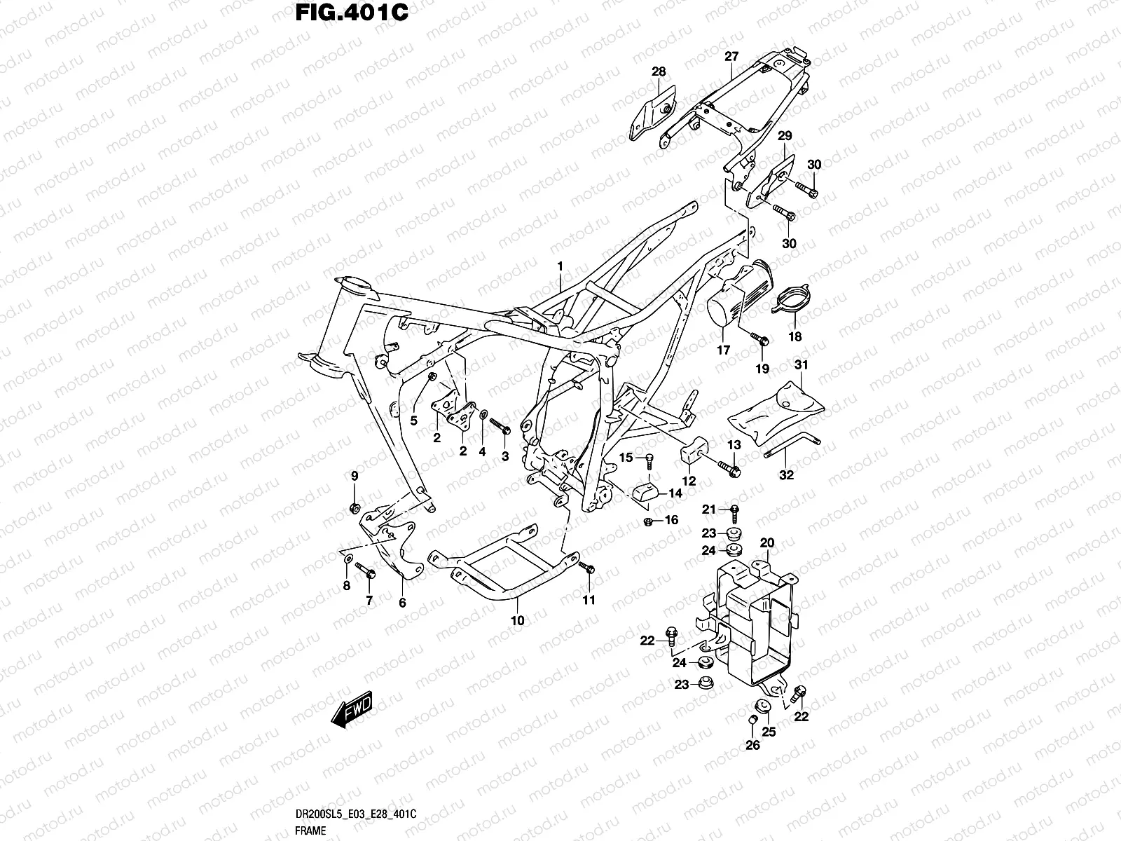401C - FRAME (DR200SL5 E33)