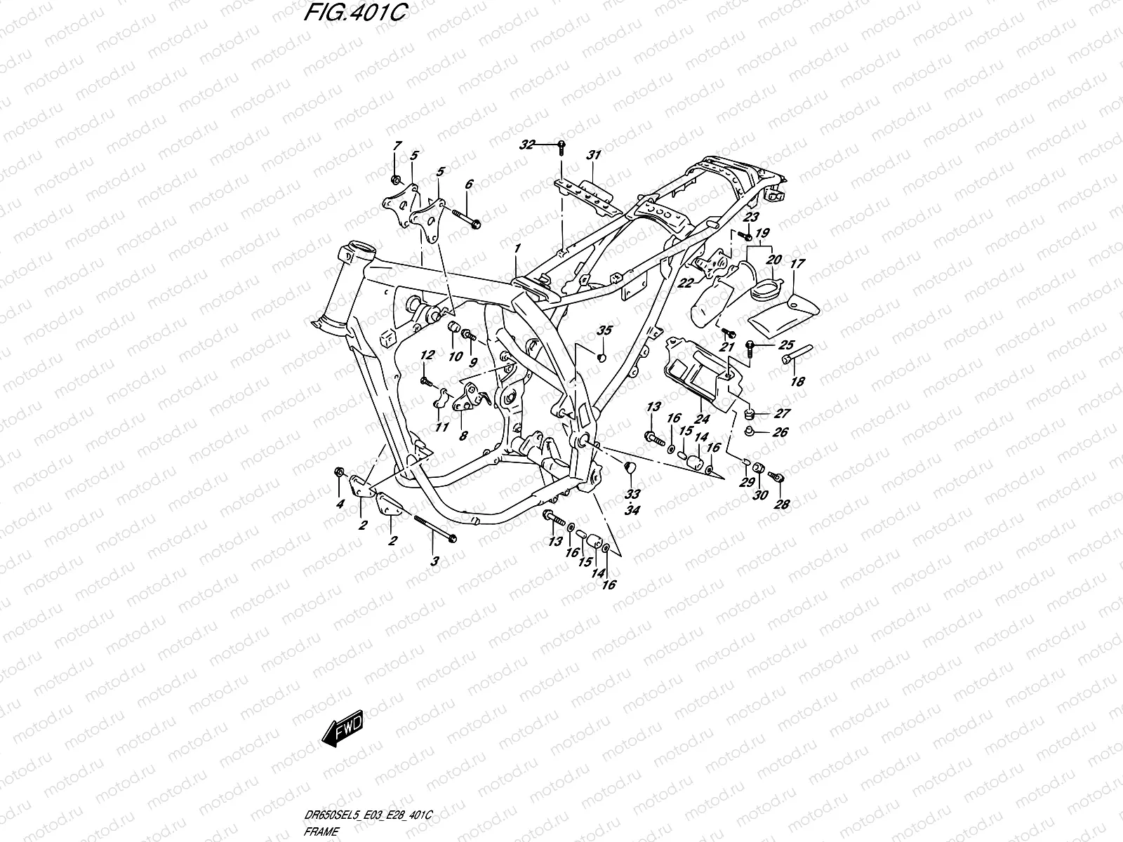 401C - FRAME (DR650SEL5 E33)