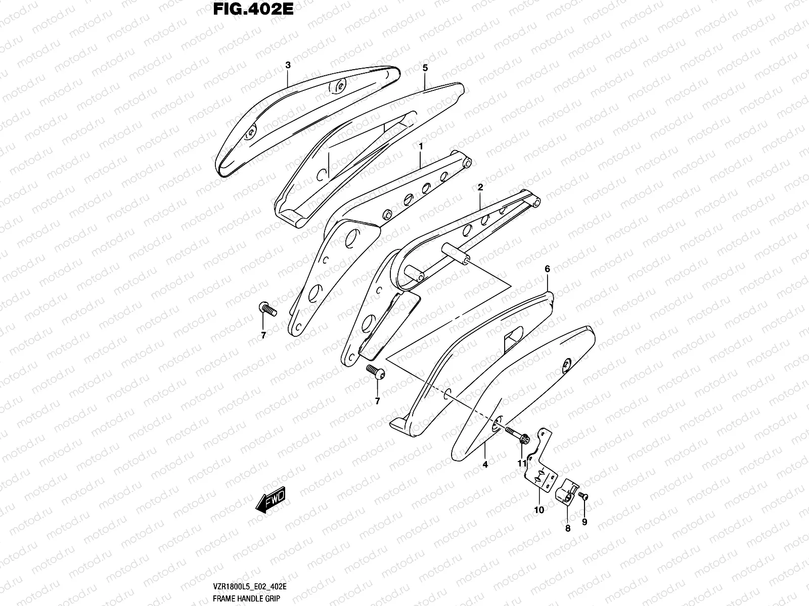 402E - FRAME HANDLE GRIP (VZR1800BZL5 E19)
