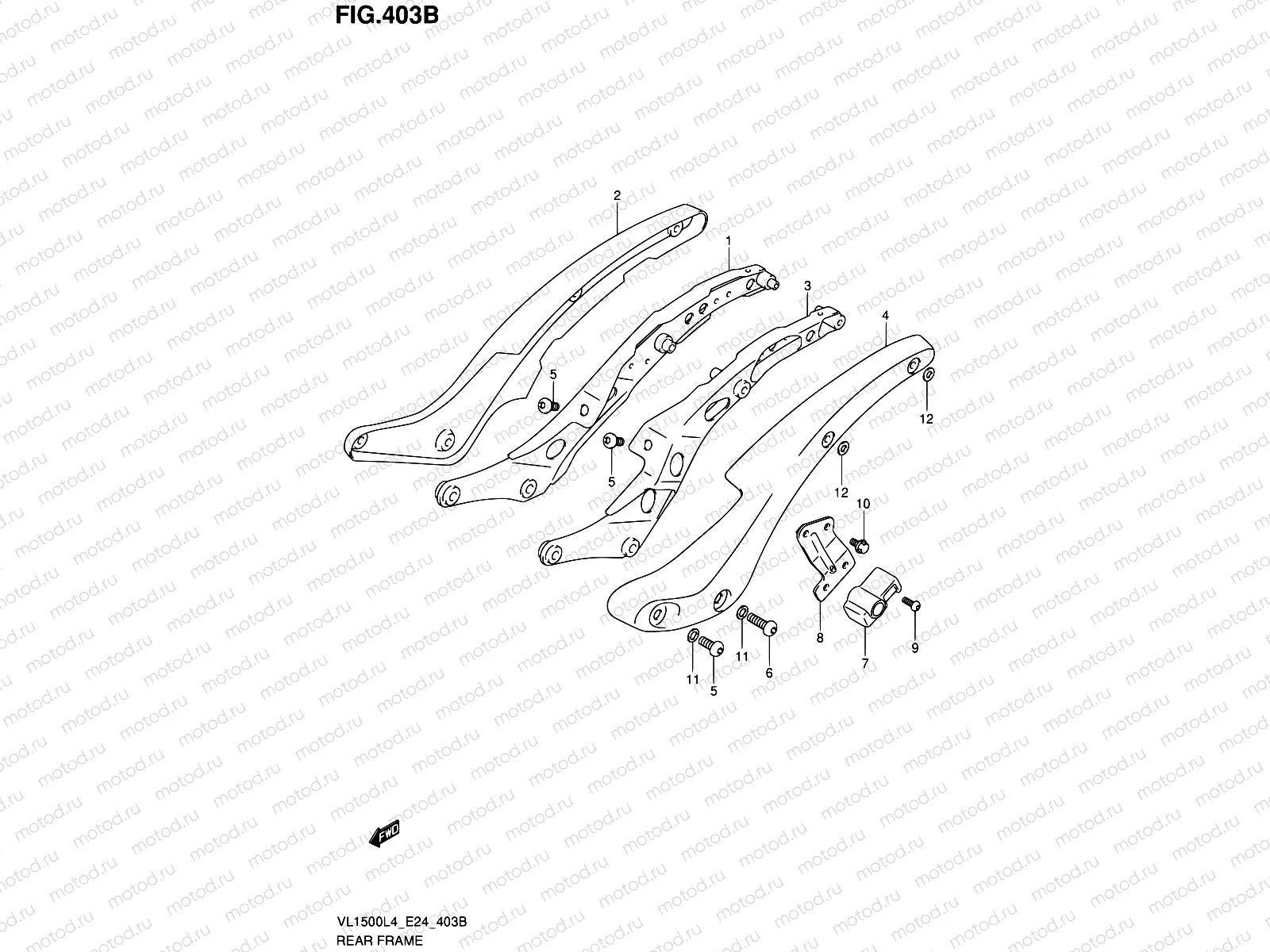 403B - REAR FRAME (VL1500BL4 E24)