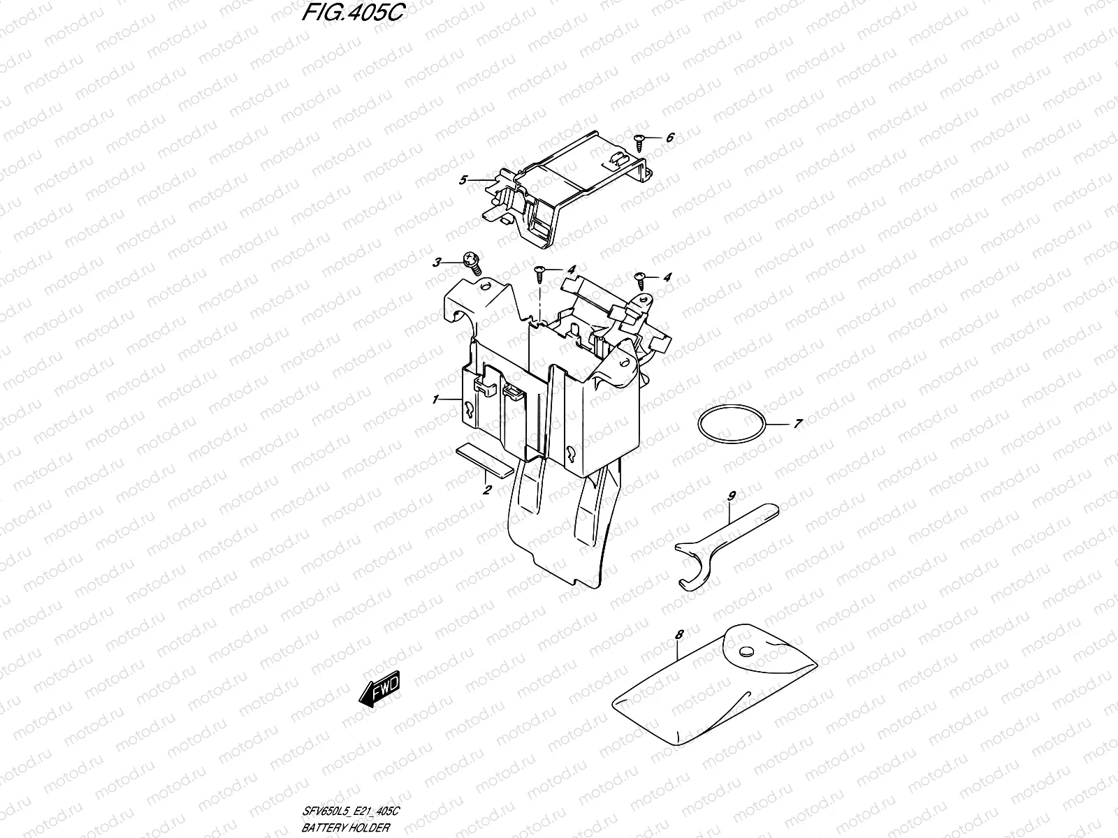 405C - BATTERY HOLDER (SFV650UL5 E21)