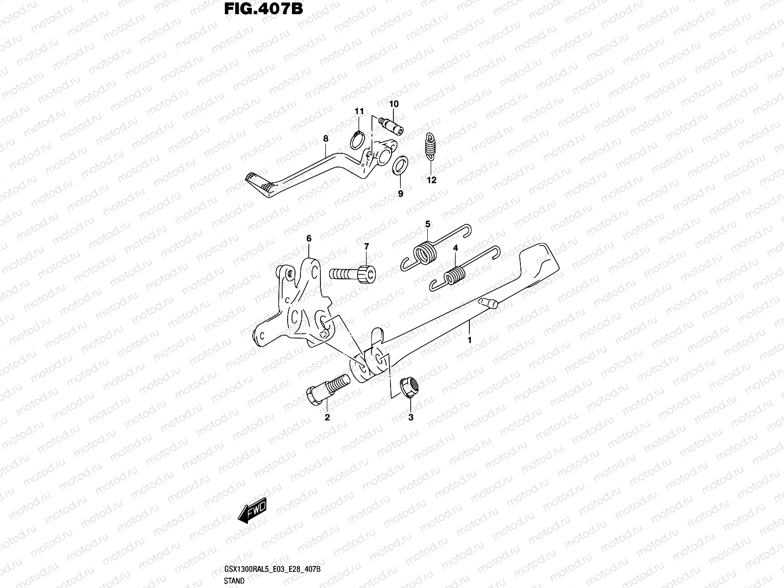 407B - STAND (GSX1300RAL5 E28)