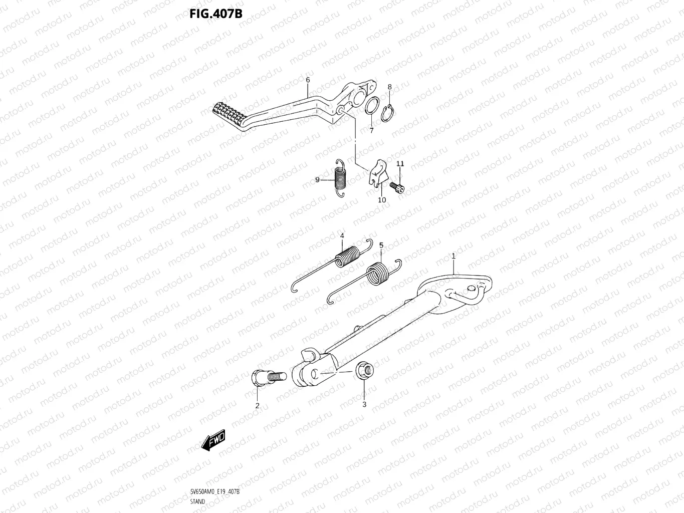 407B - STAND (SV650XA,SV650XAU)