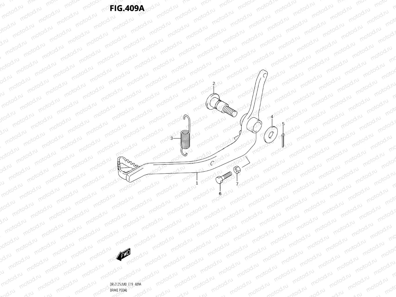 409A - BRAKE PEDAL