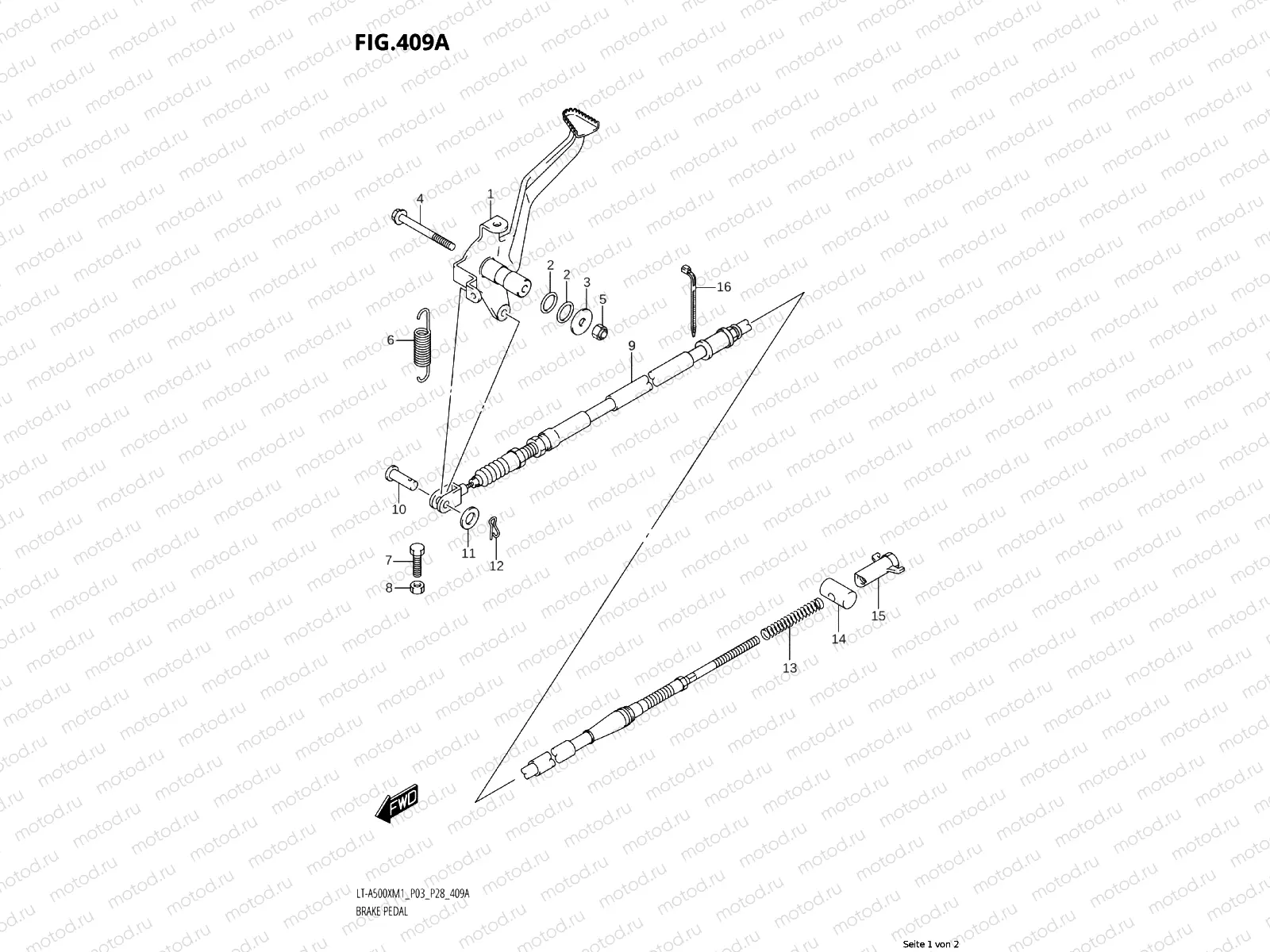 409A - BRAKE PEDAL