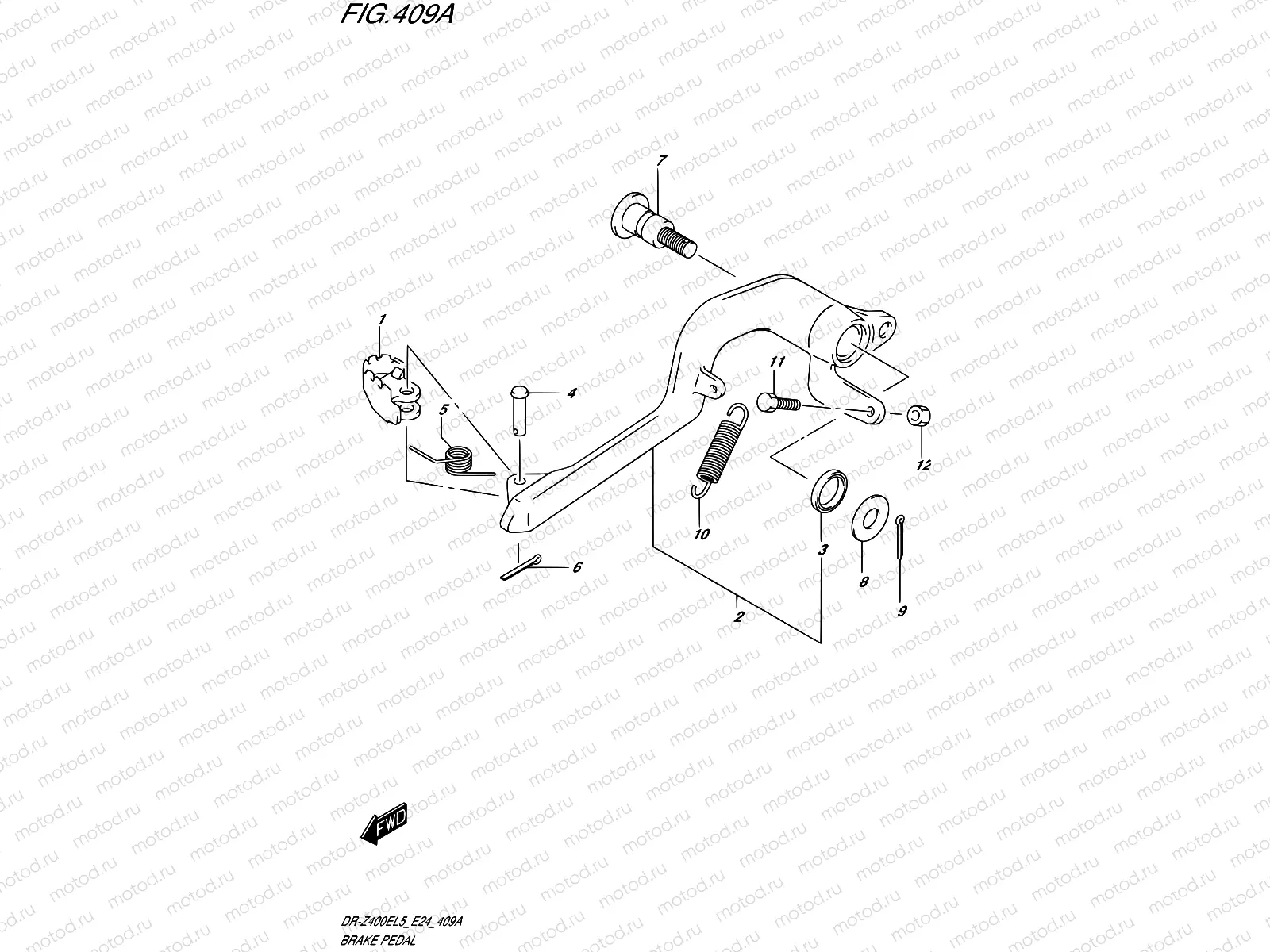 409A - BRAKE PEDAL