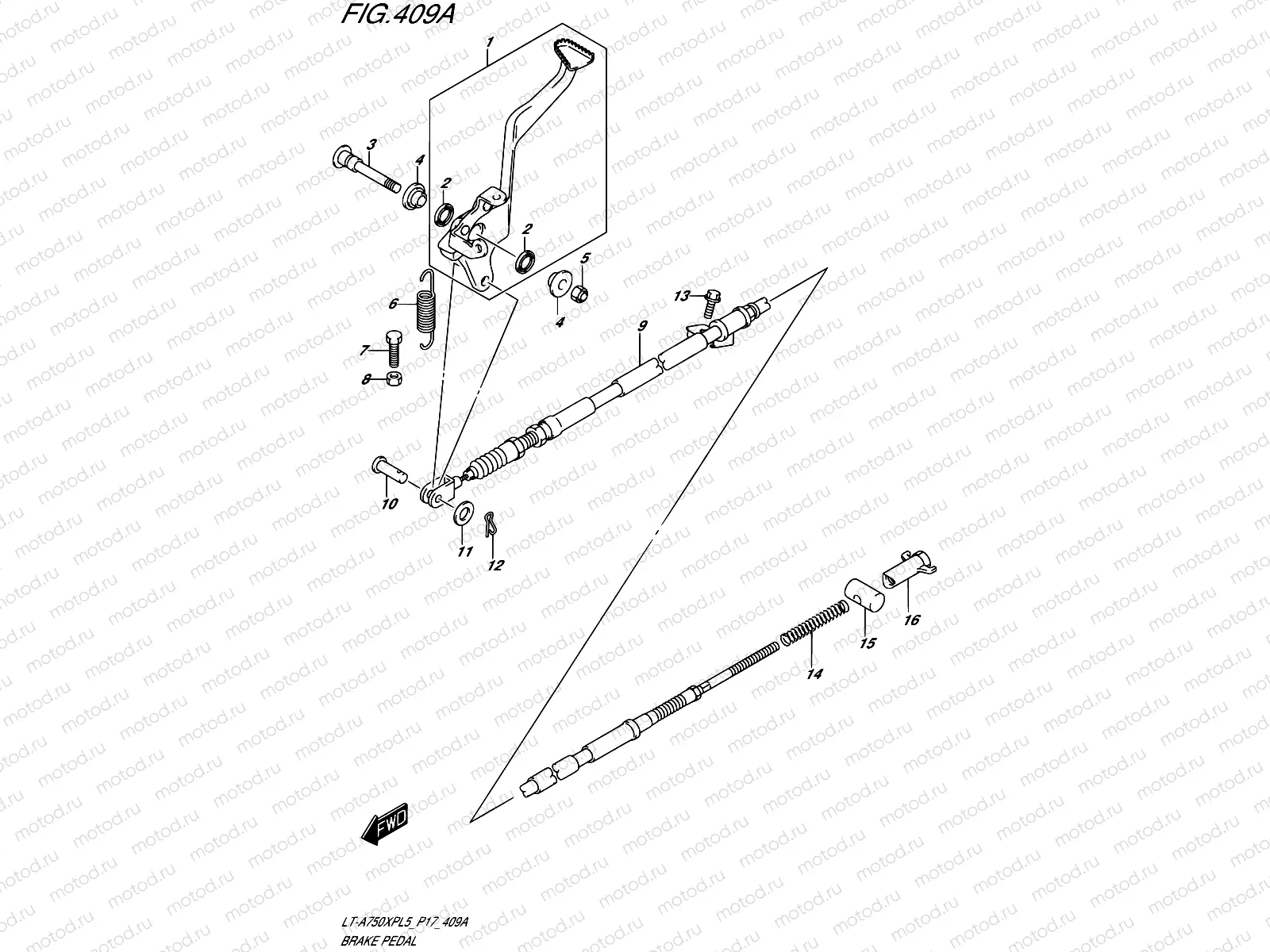 409A - BRAKE PEDAL