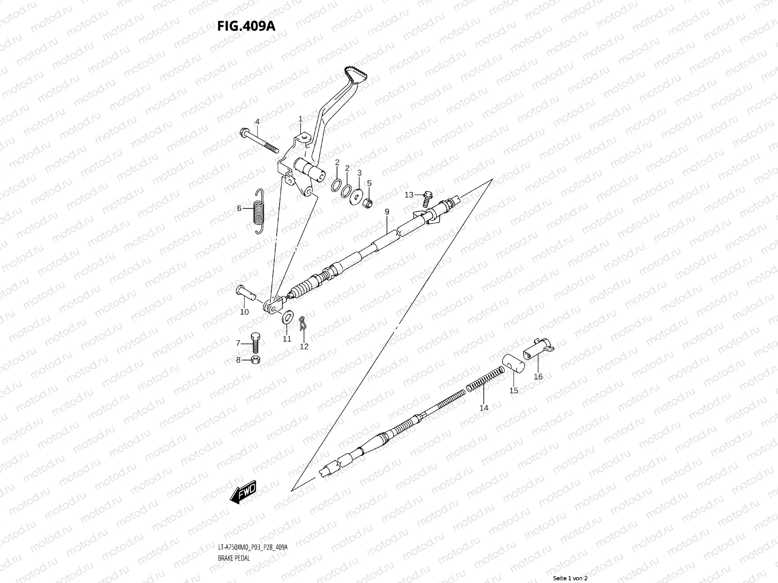 409A - BRAKE PEDAL