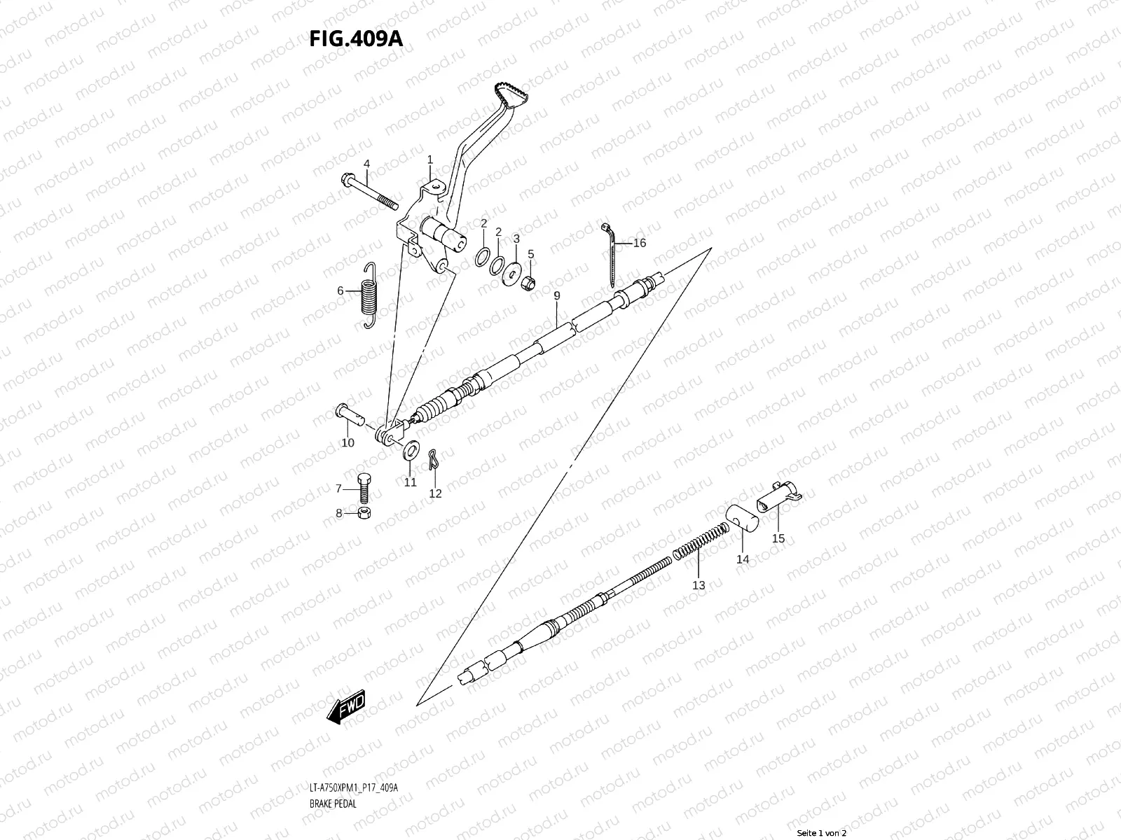 409A - BRAKE PEDAL