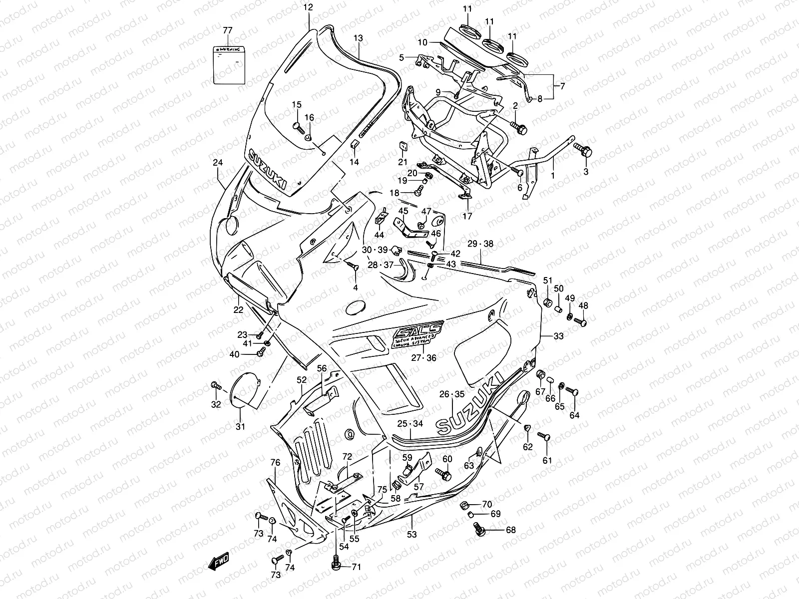 40A - COWLING (MODEL K 24V,28V)