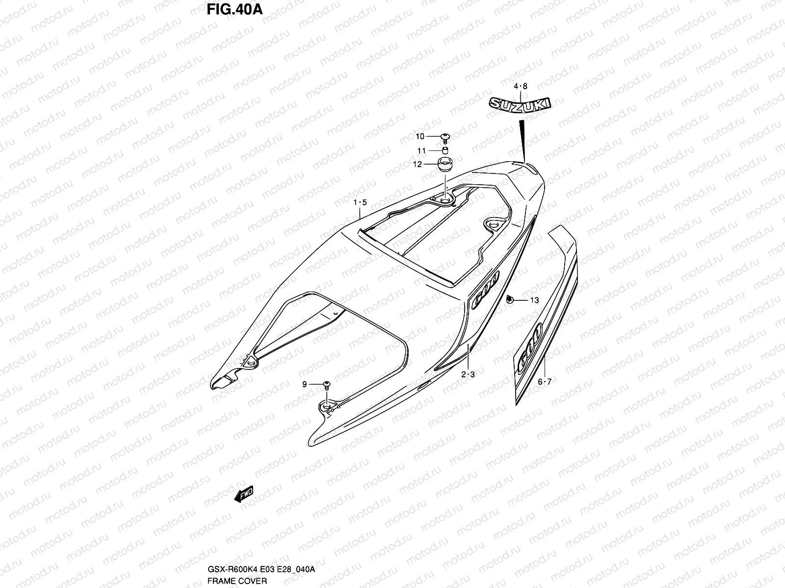 40A - FRAME COVER (MODEL K5)